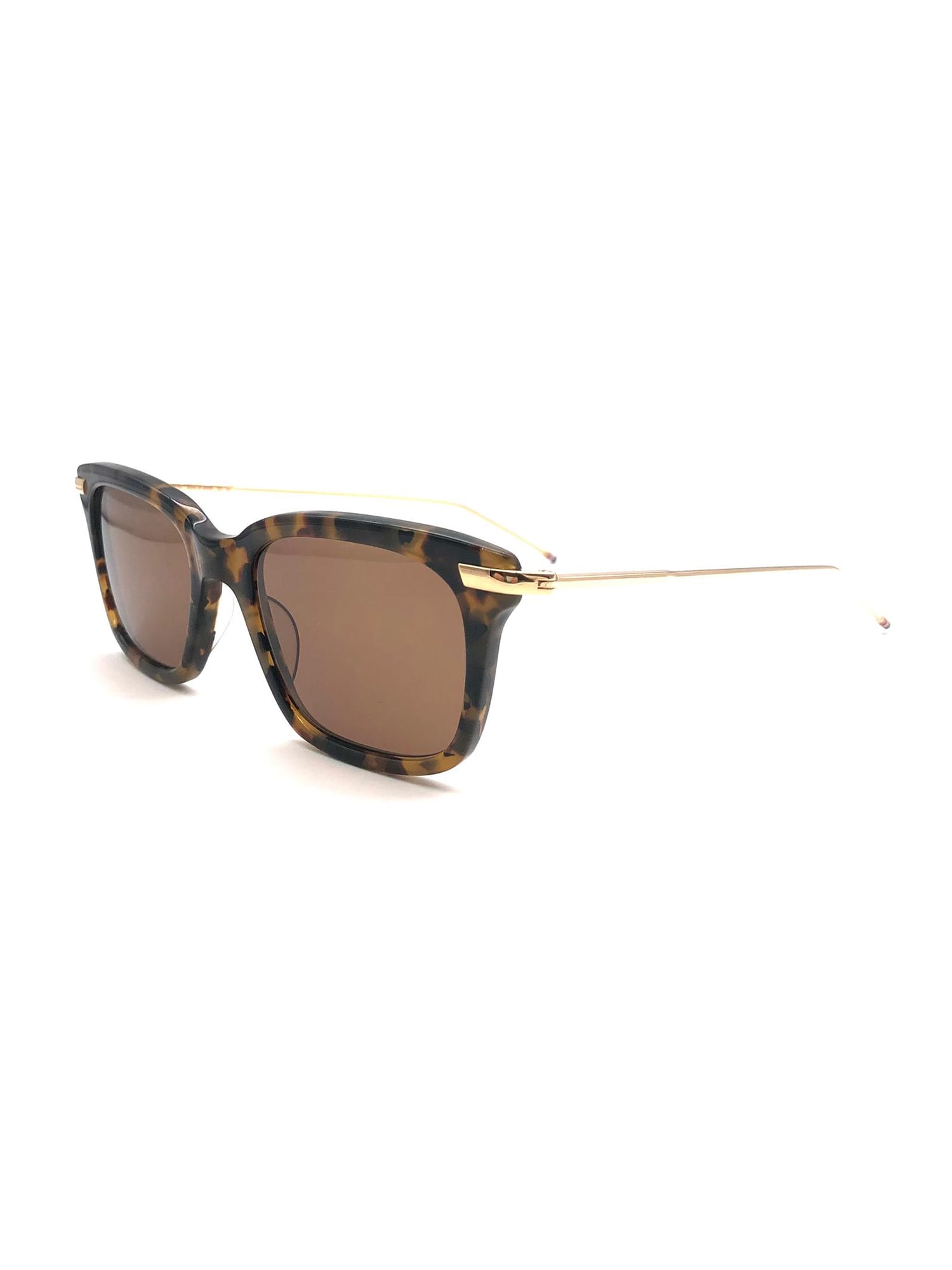 Shop Thom Browne Ues701a/g0003 Sunglasses In Dark Brown