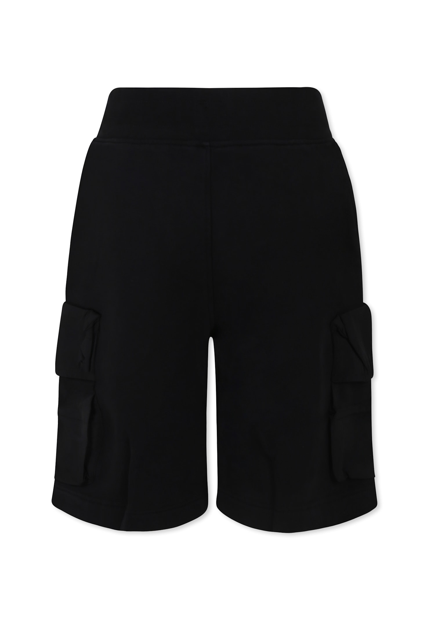 C.p. Company Undersixteen Black Shorts For Boy In Black