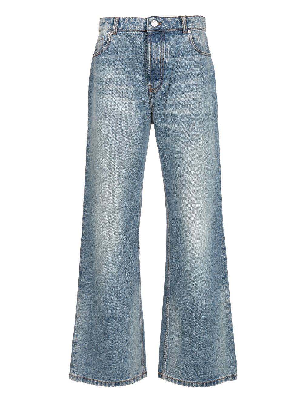 Ami Alexandre Mattiussi Ami Paris Whiskering Effect Wide-leg Jeans