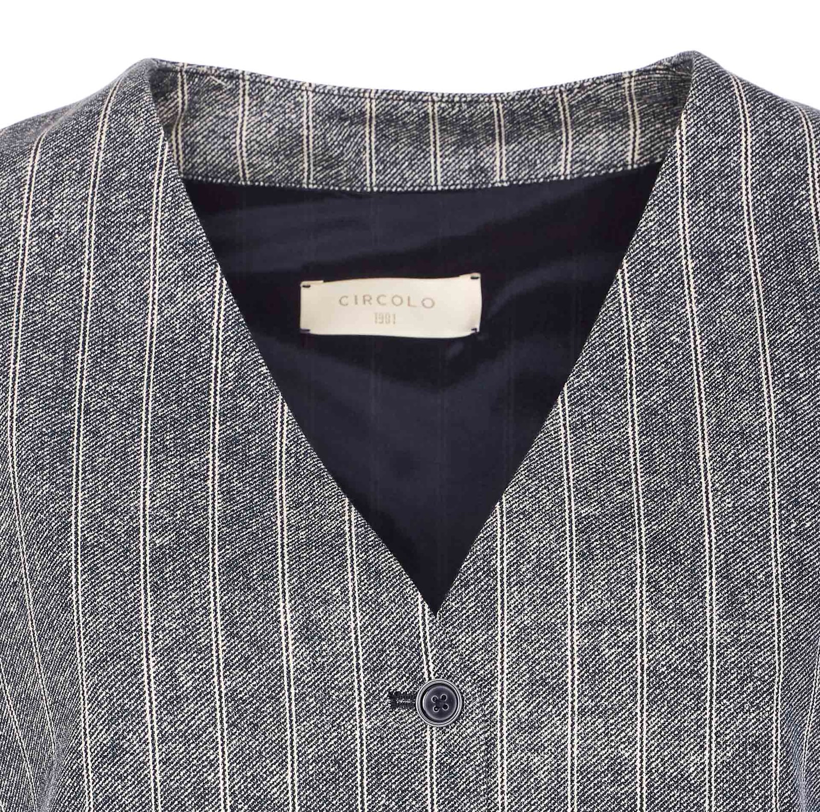 Circolo 1901 Pinstriped Waistcoat In Grey