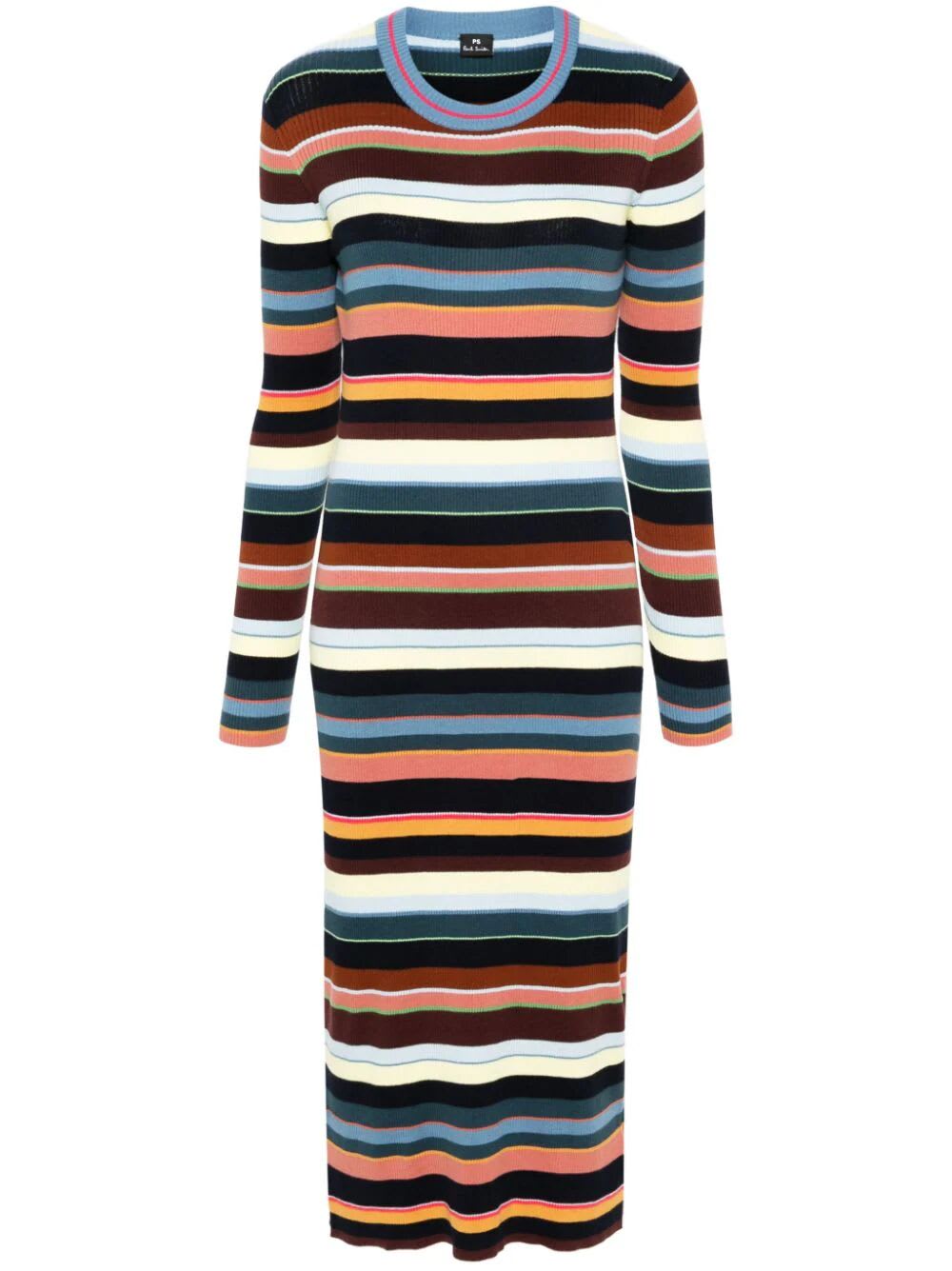 Shop Ps By Paul Smith Knitted Dress In Multi