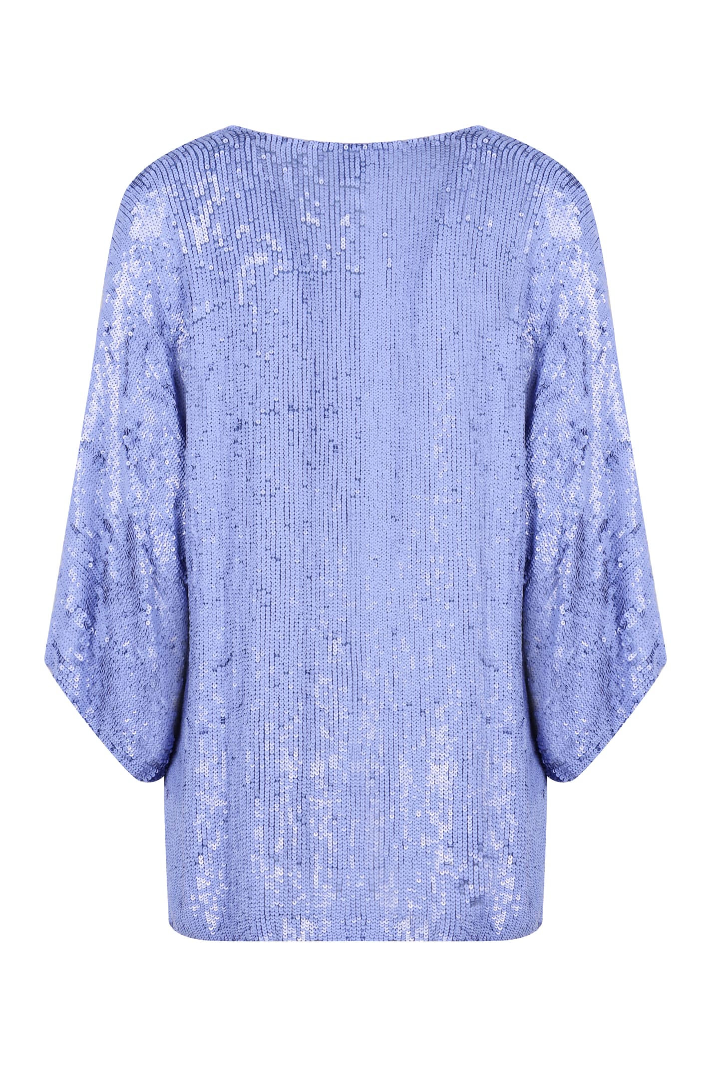 Shop P.a.r.o.s.h Sequined Blouse In Lilac