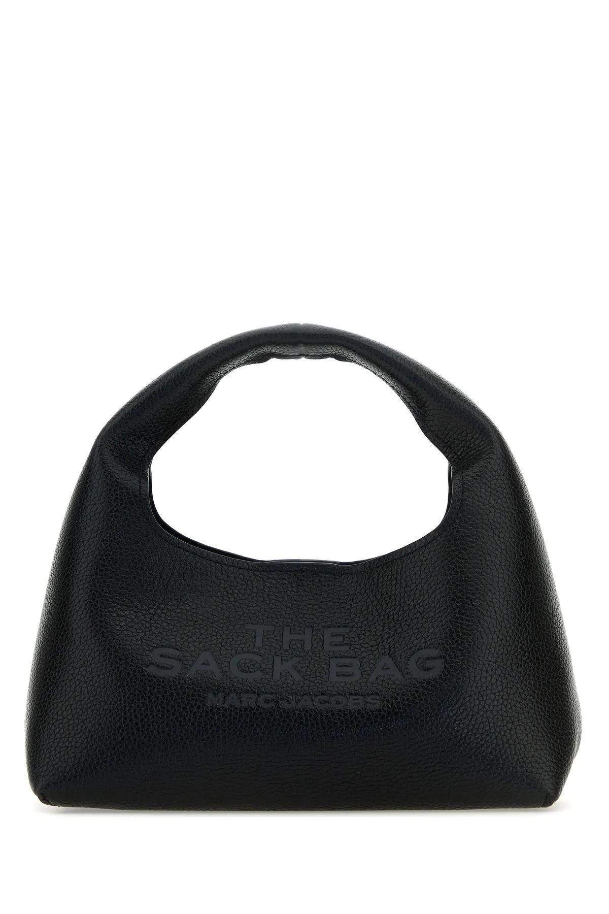 Shop Marc Jacobs Black Leather Mini The Sack Bag Handbag