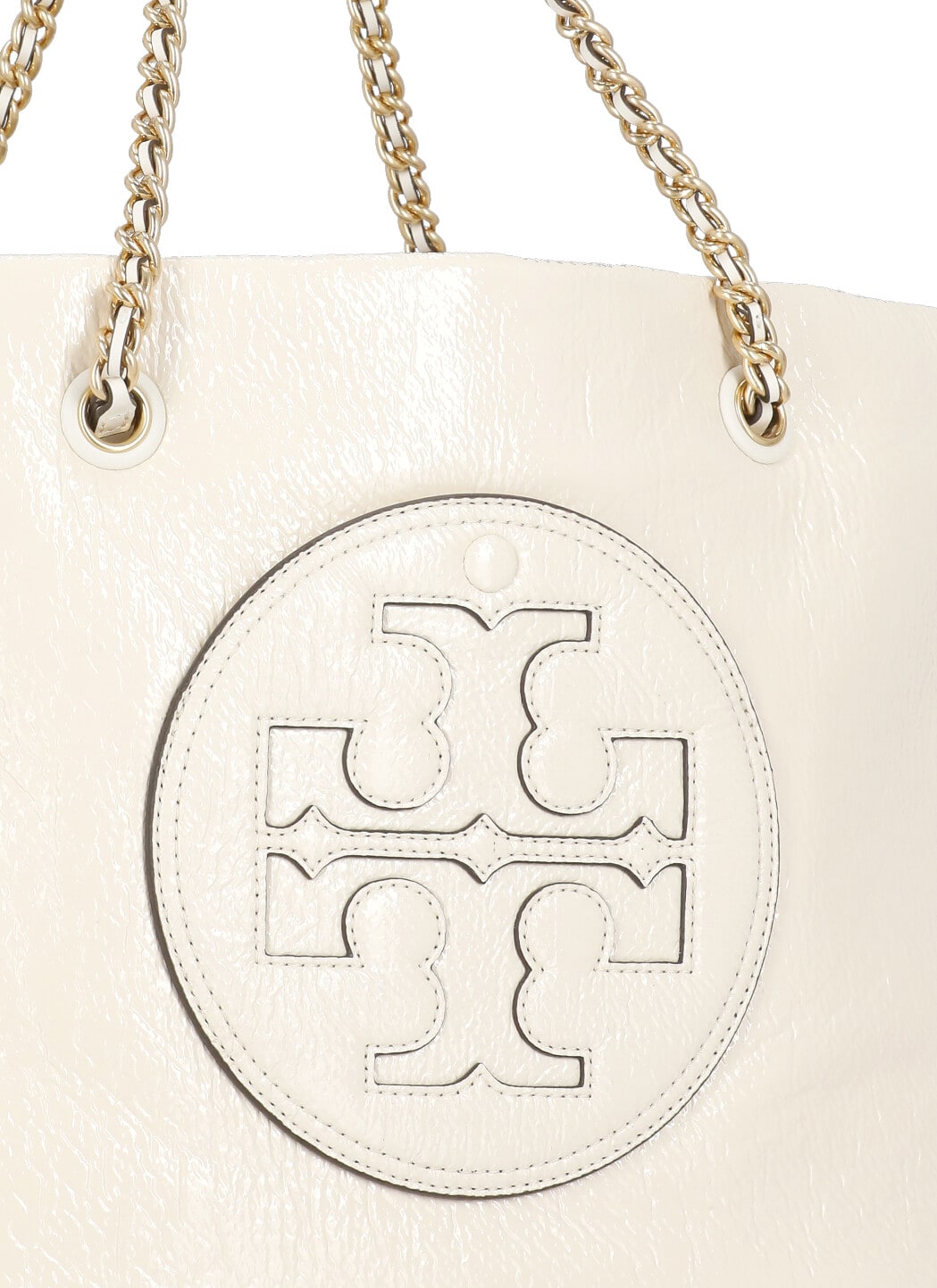 Shop Tory Burch Ella Crinkle Shopping Bag In Ivory