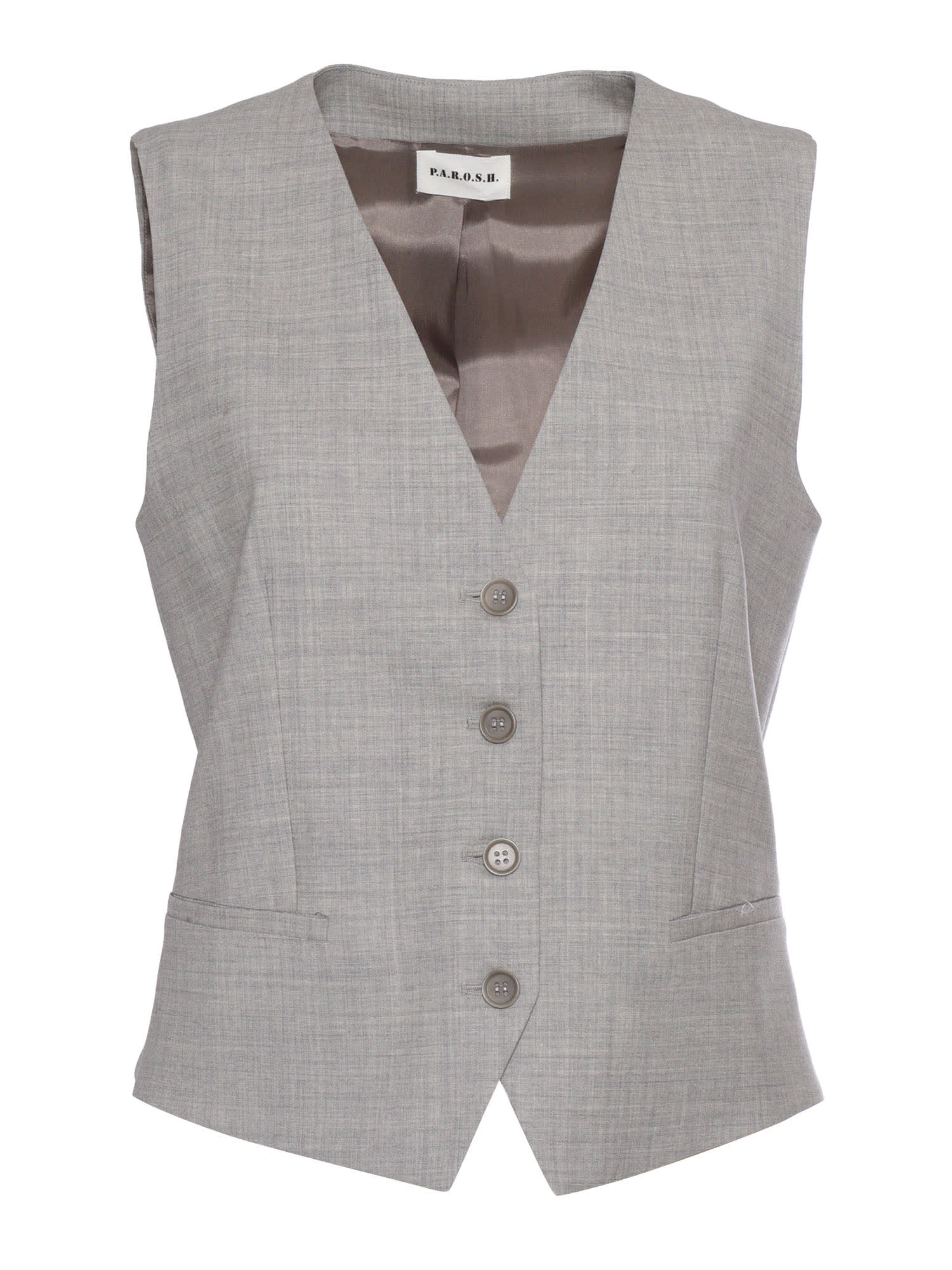 Shop P.a.r.o.s.h Elegant Womens Vest In Grey