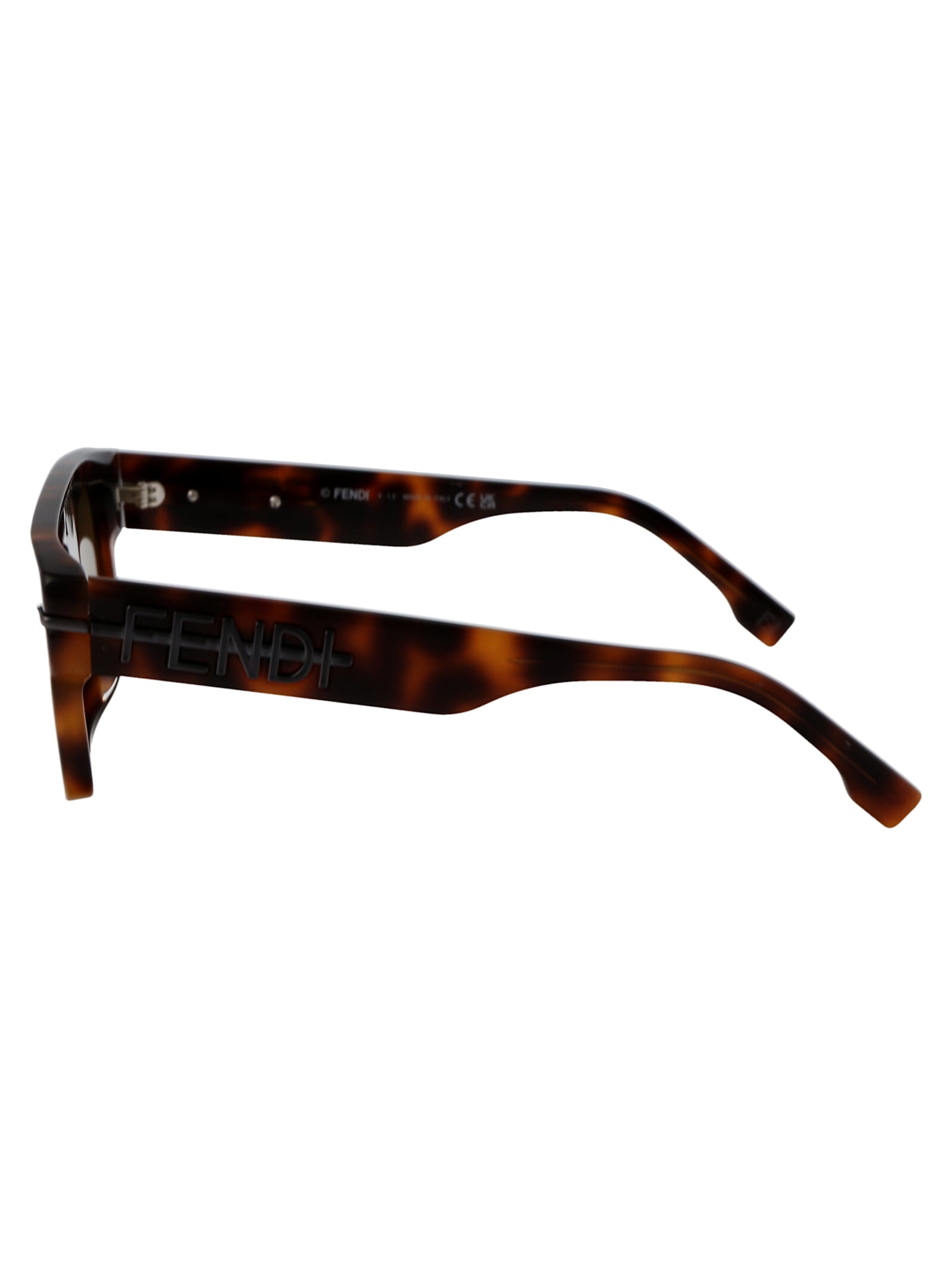 Shop Fendi Graphy Sunglasses In 53e Blonde Havana / Brown