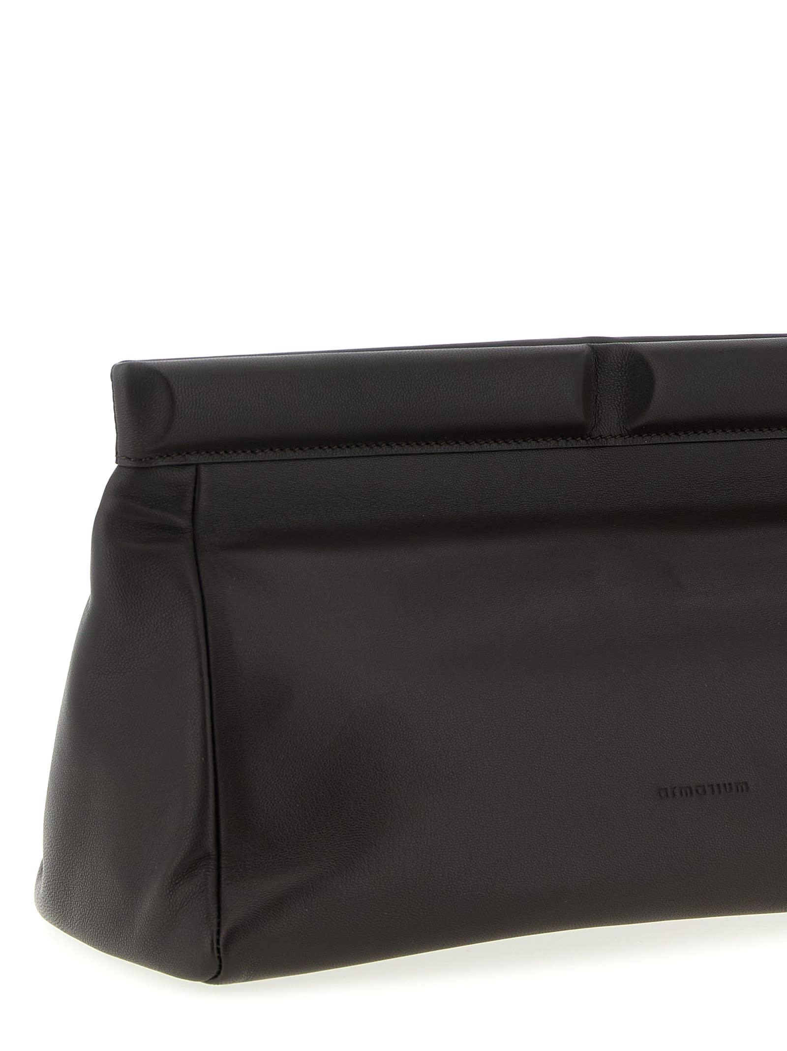 Armarium Fold-over Top Eloisa Clutch Bag In Black
