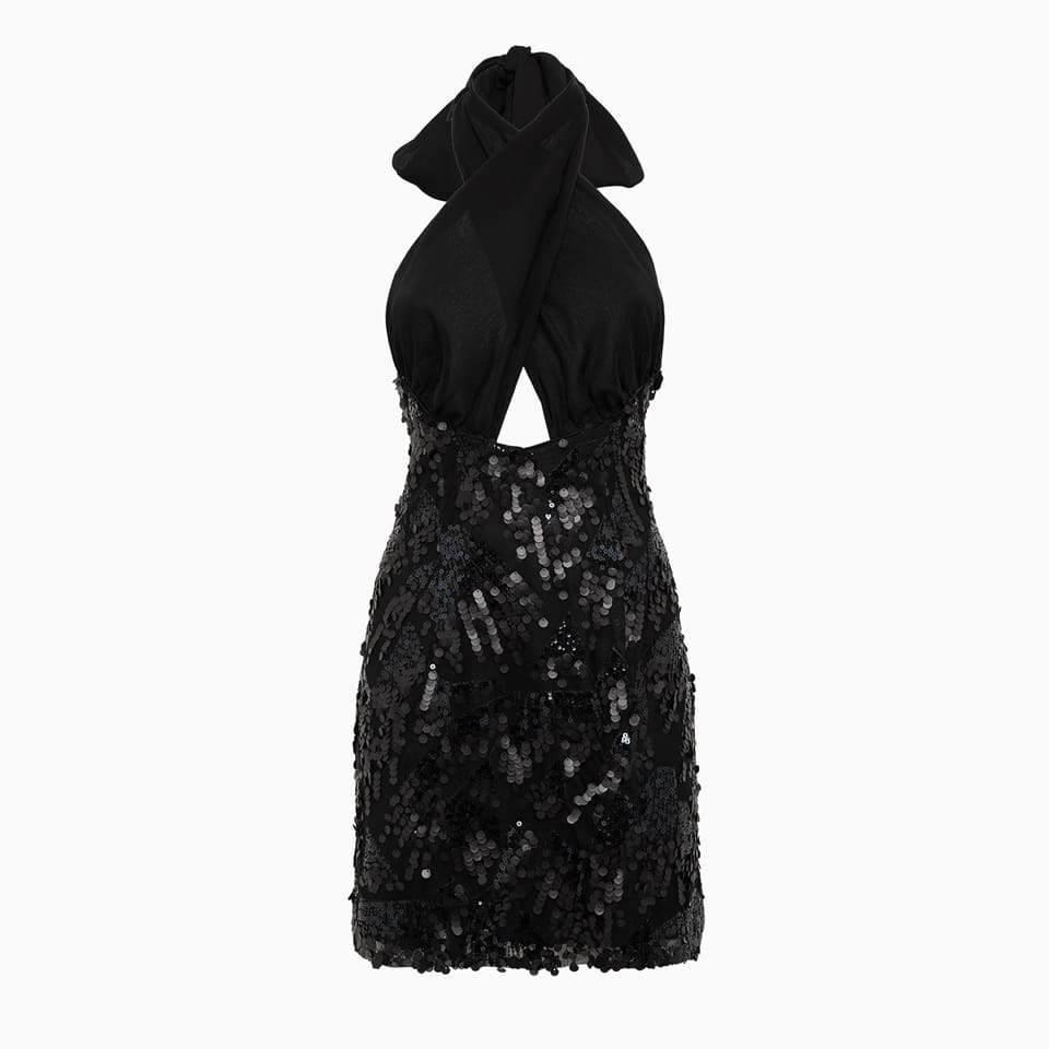 Rotate Birger Christensen Rotate Sequin Mini Dress In Black
