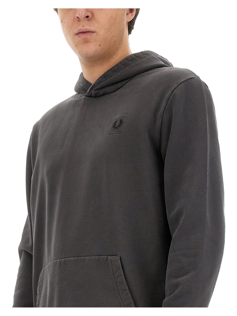 Shop Fred Perry Sweatshirt With Logo In Charcoal
