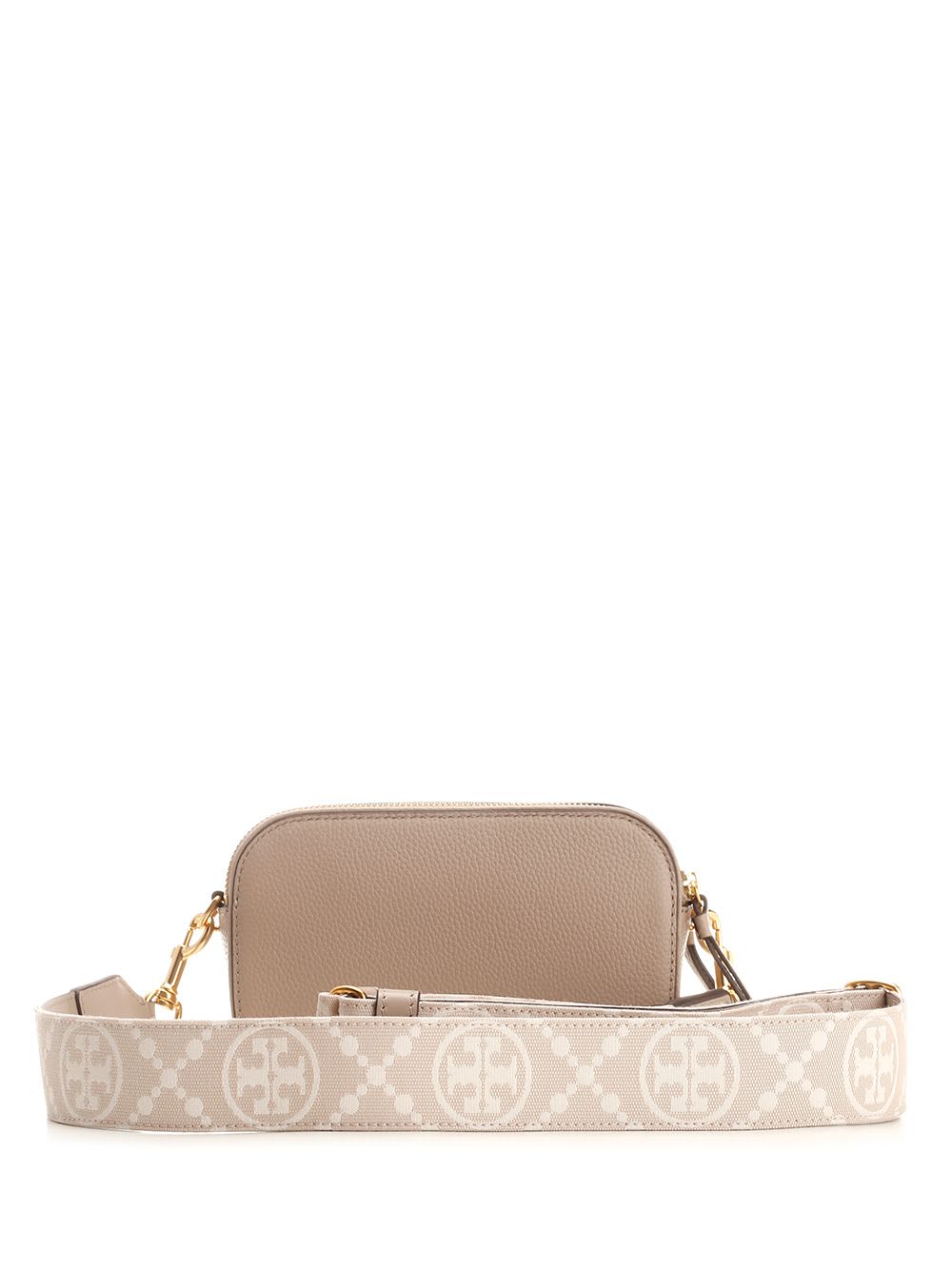 Shop Tory Burch Miller Shoulder Bag In Beige