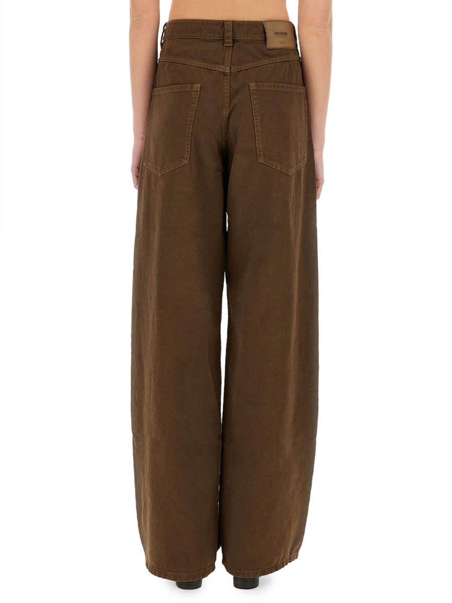 Uma Wang High-waisted Wide-leg Pants In Brown