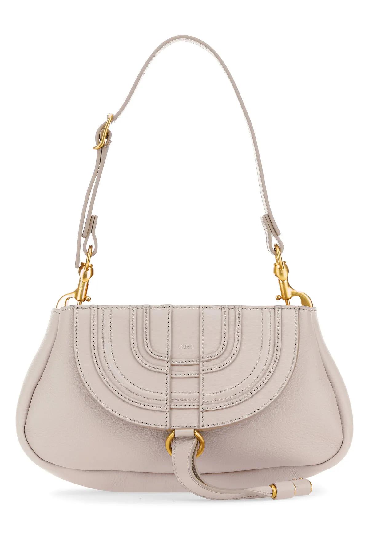 Chloé Light Pink Leather Small Marcie Clutch