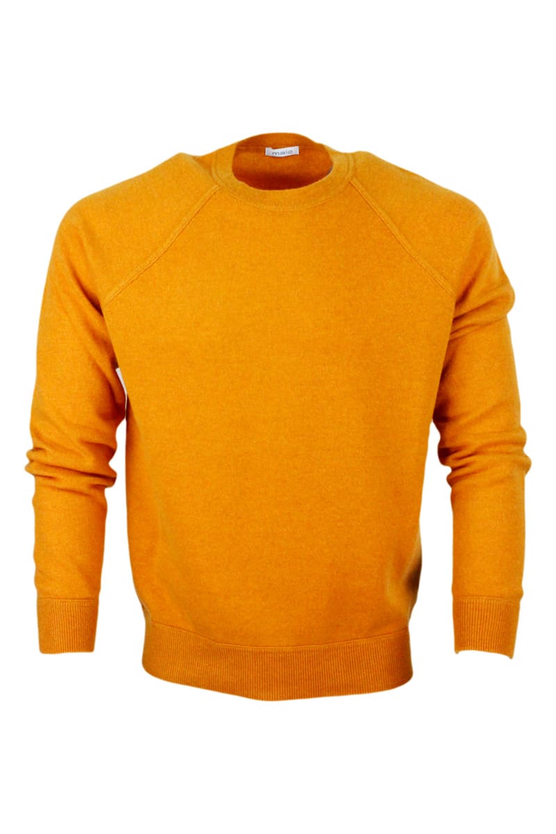 Malo Long-sleeved Crewneck Sweater Cashmere