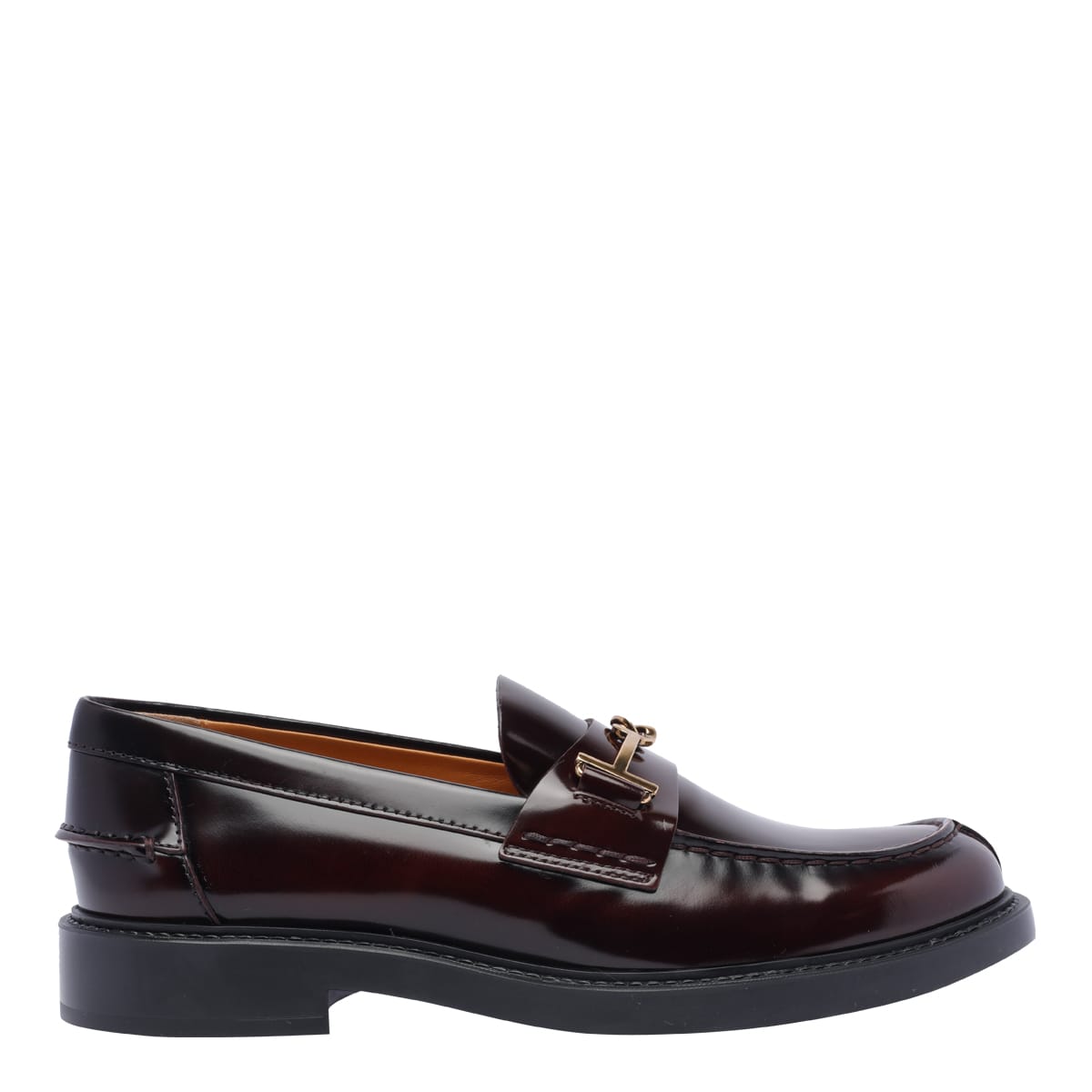 Shop Tod's Leather Loafers In Red