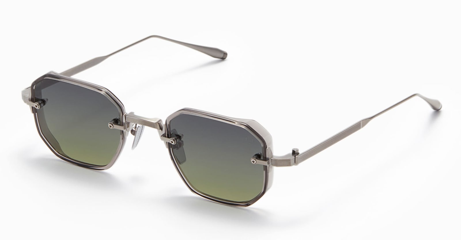 Shop Akoni Juno-two - Brushed Black Palladium / Grey Crystal Sunglasses