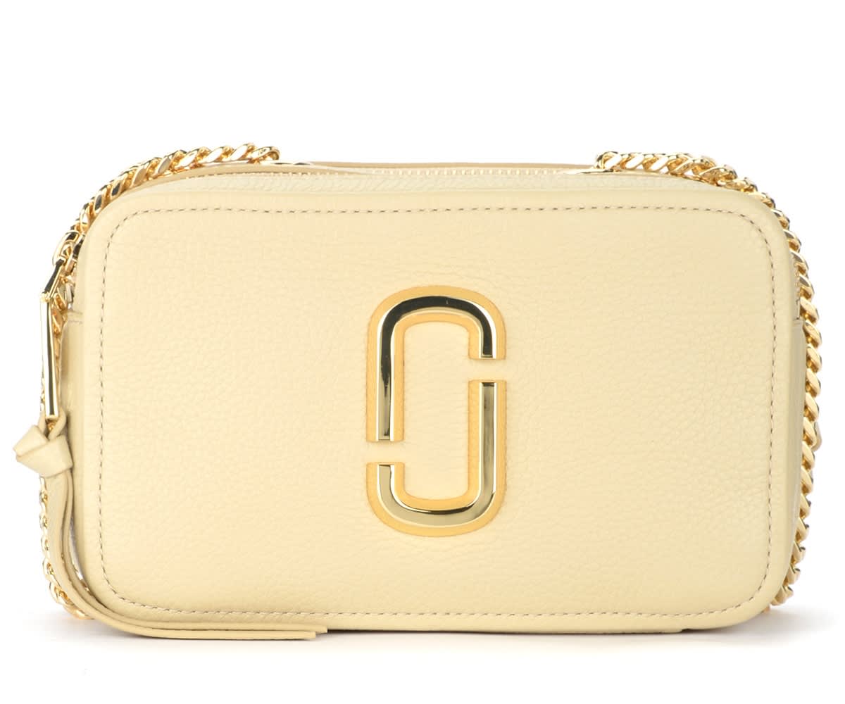 The Marc Jacobs The Glam Shot 21 Shoulder Bag In Beige Leather