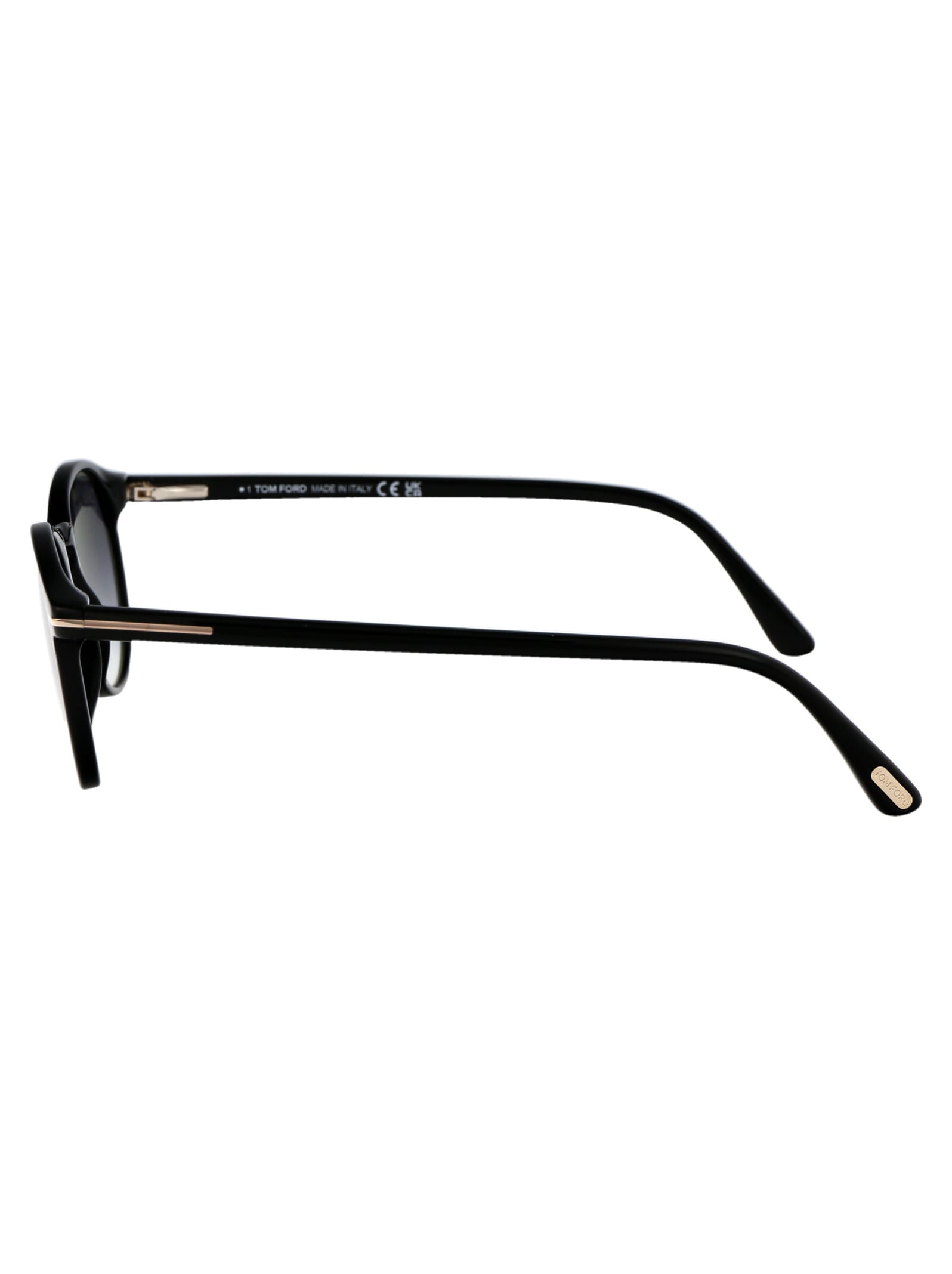 Tom Ford Andrea-02 Sunglasses In 01b Nero Lucido / Fumo Grad
