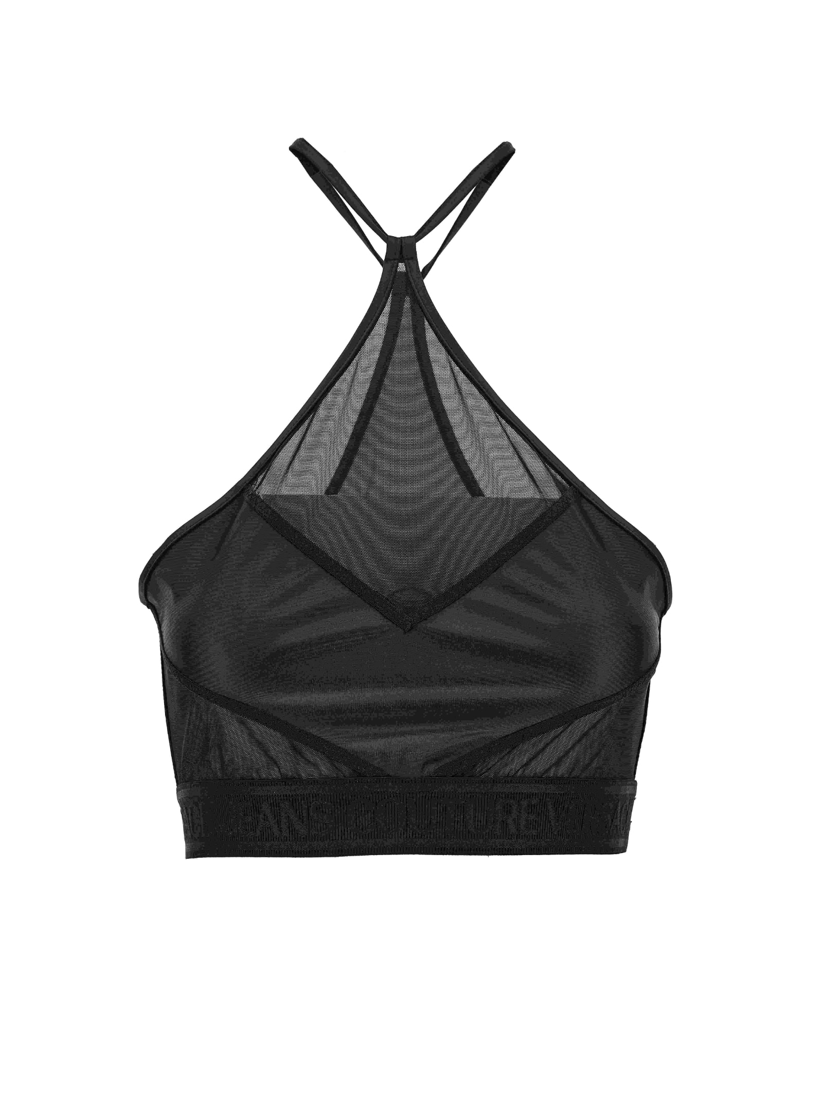 Shop Versace Jeans Couture Top In Black