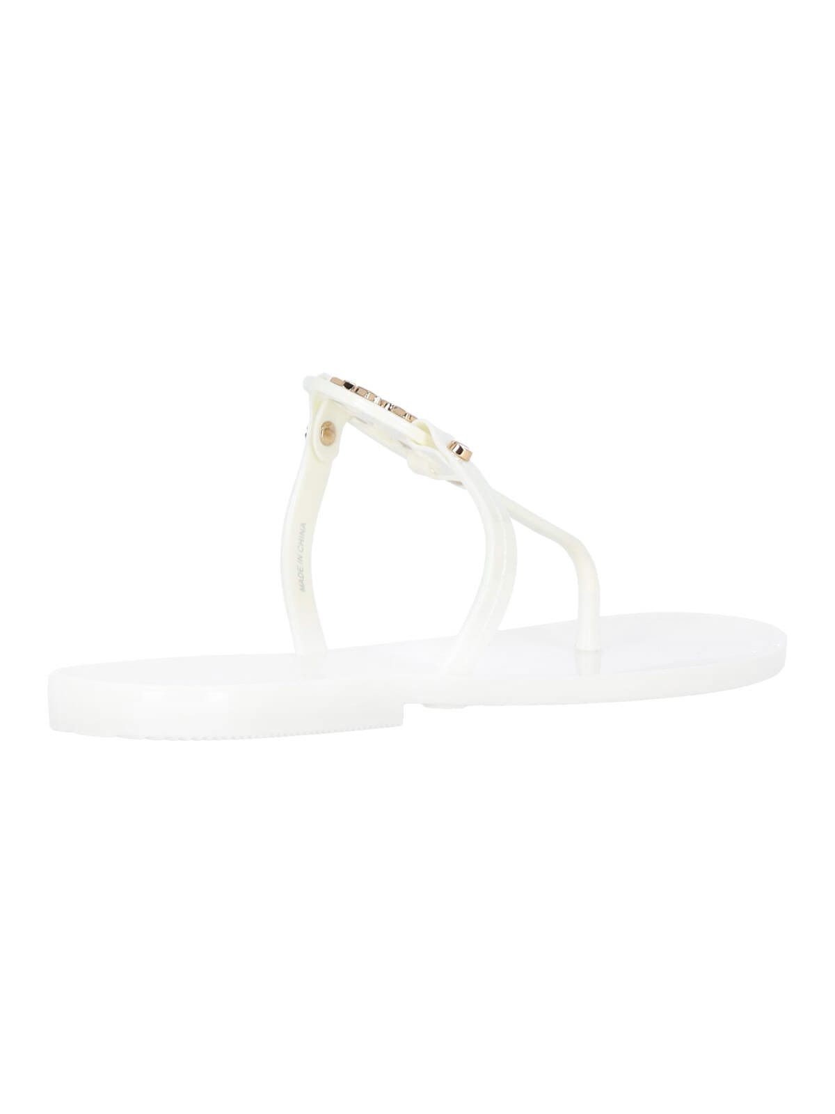 Shop Tory Burch Logo Thong Sandals In White