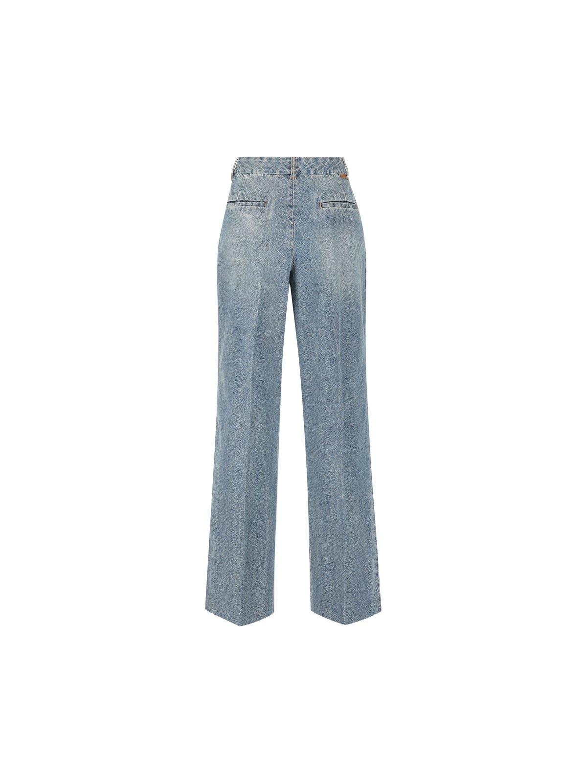 Shop Zimmermann Illustration Denim Jeans In Blue