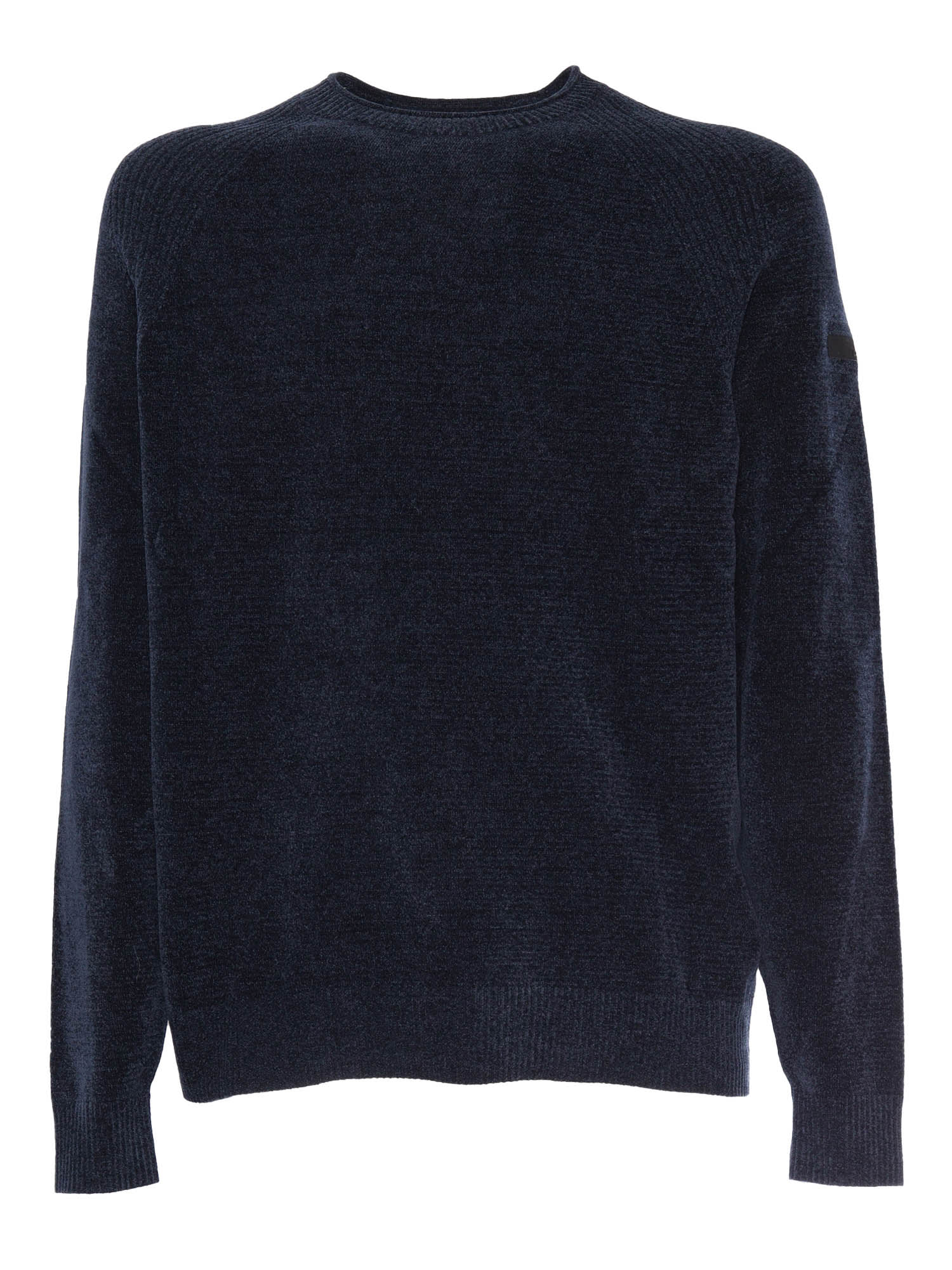 Shop Rrd - Roberto Ricci Design Velvet Round Knit In Black