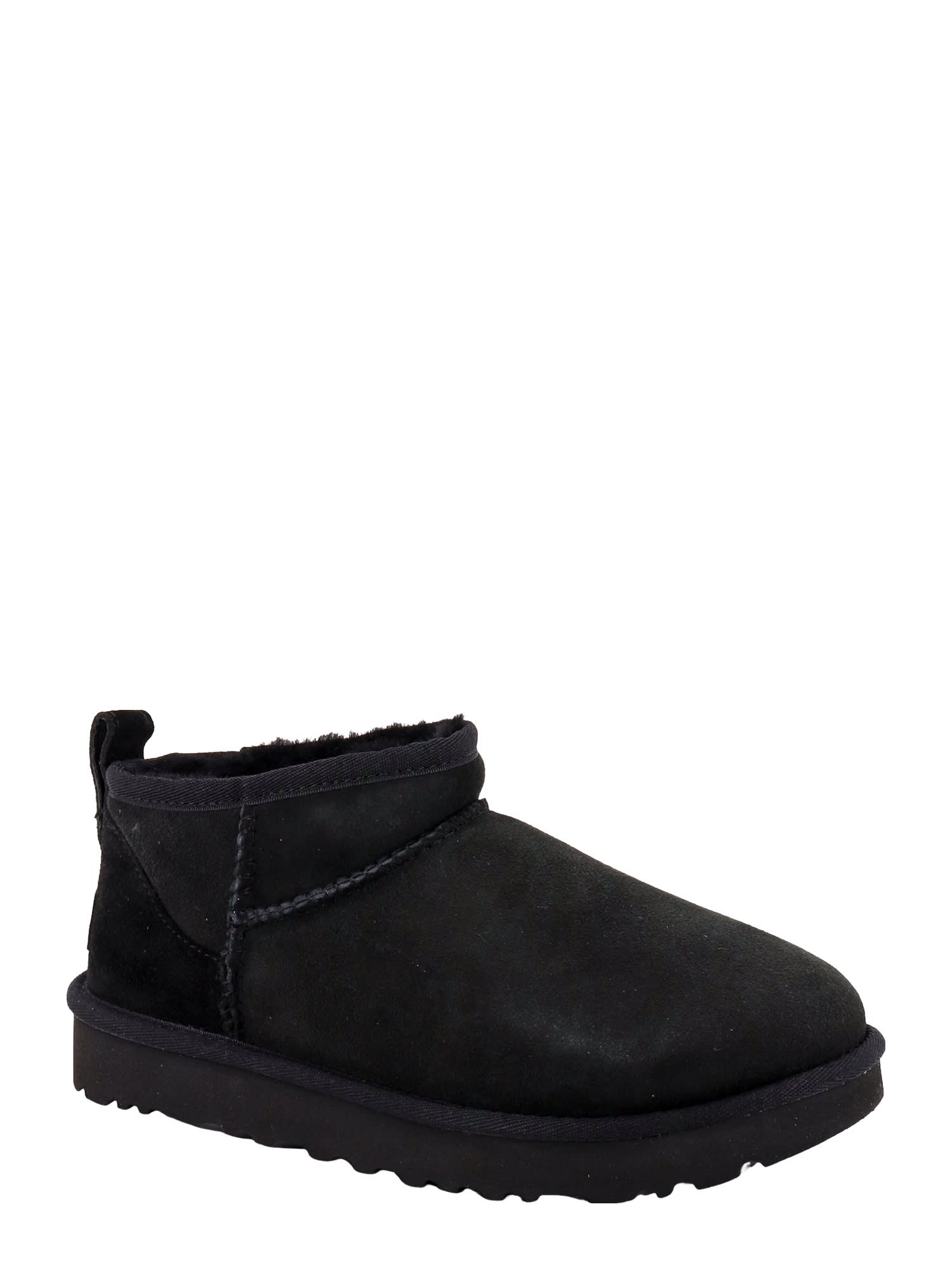 Shop Ugg Classic Ultra Mini Ankle Boots In Blk