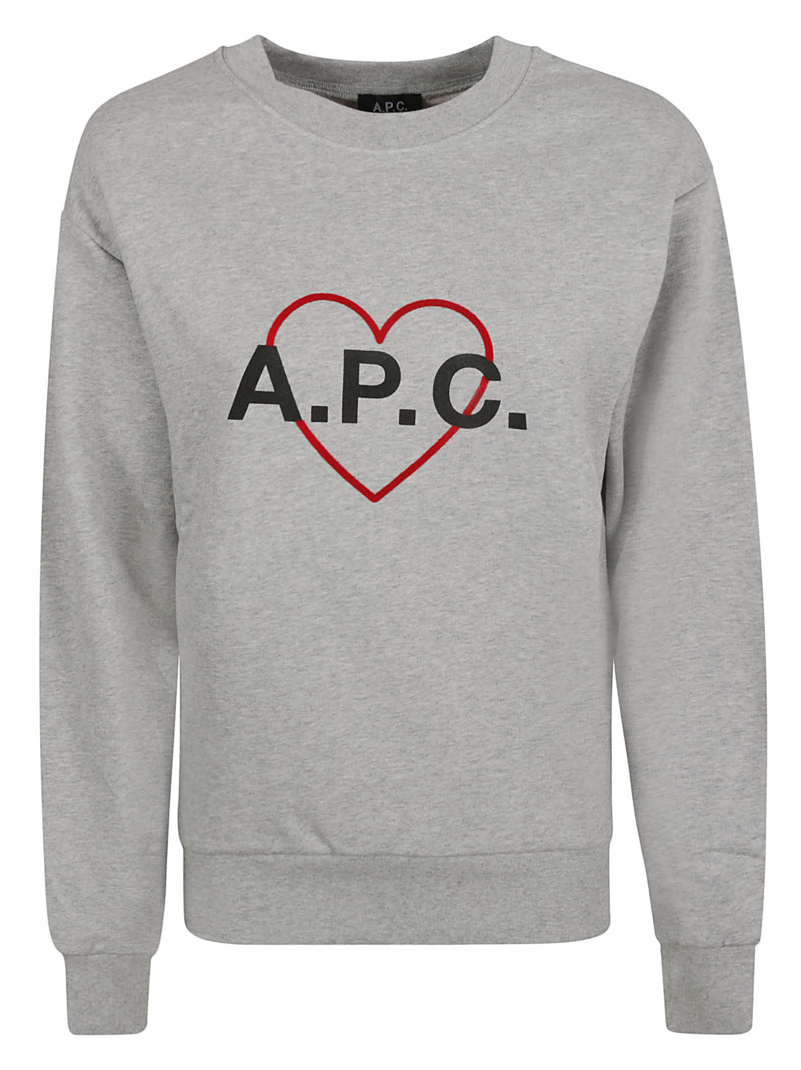 Shop Apc Leon Sweatshirt In Heather Grey