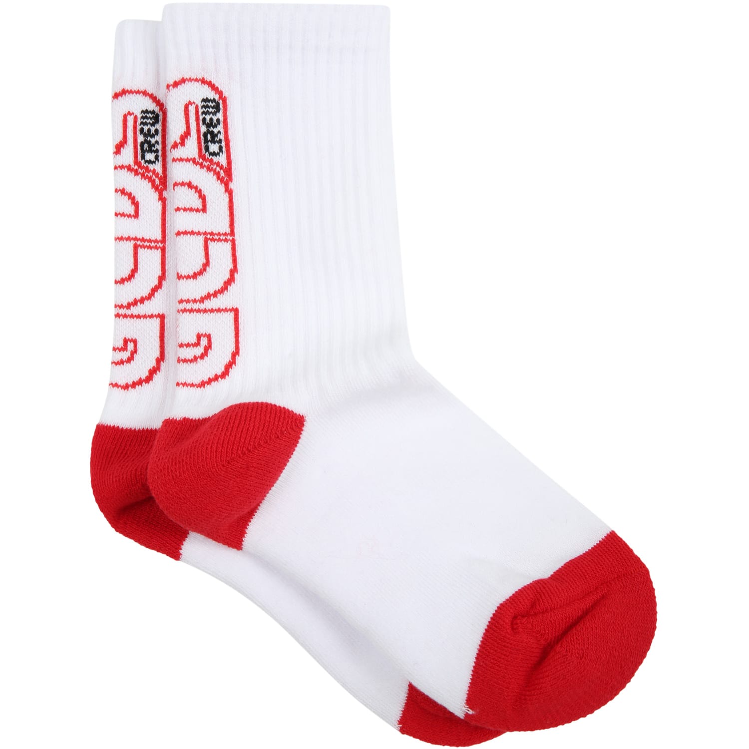 GCDS Mini White Socks For Kids