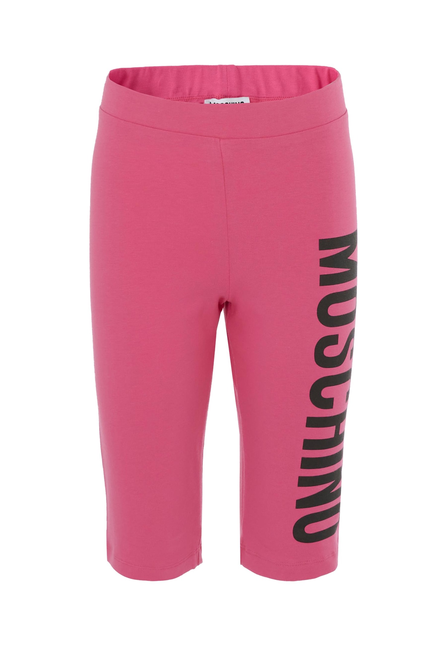 Moschino Fuchsia Shorts For Girl With Logo In Pink