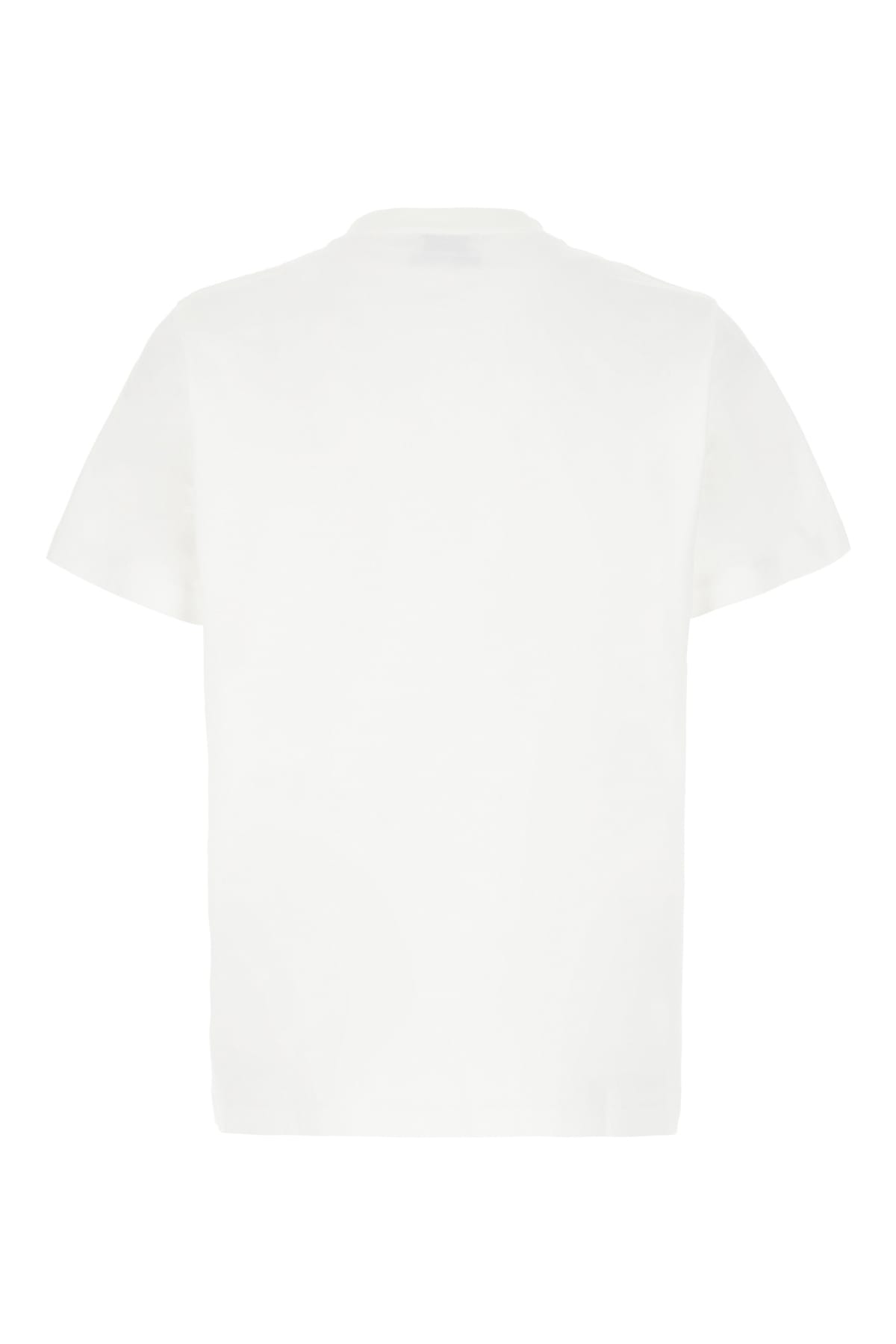 Shop Off-white White Stretch Cotton T-shirt In Bianco