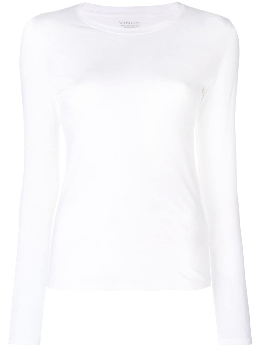 Shop Vince T Shirt Girocollo In Optical White