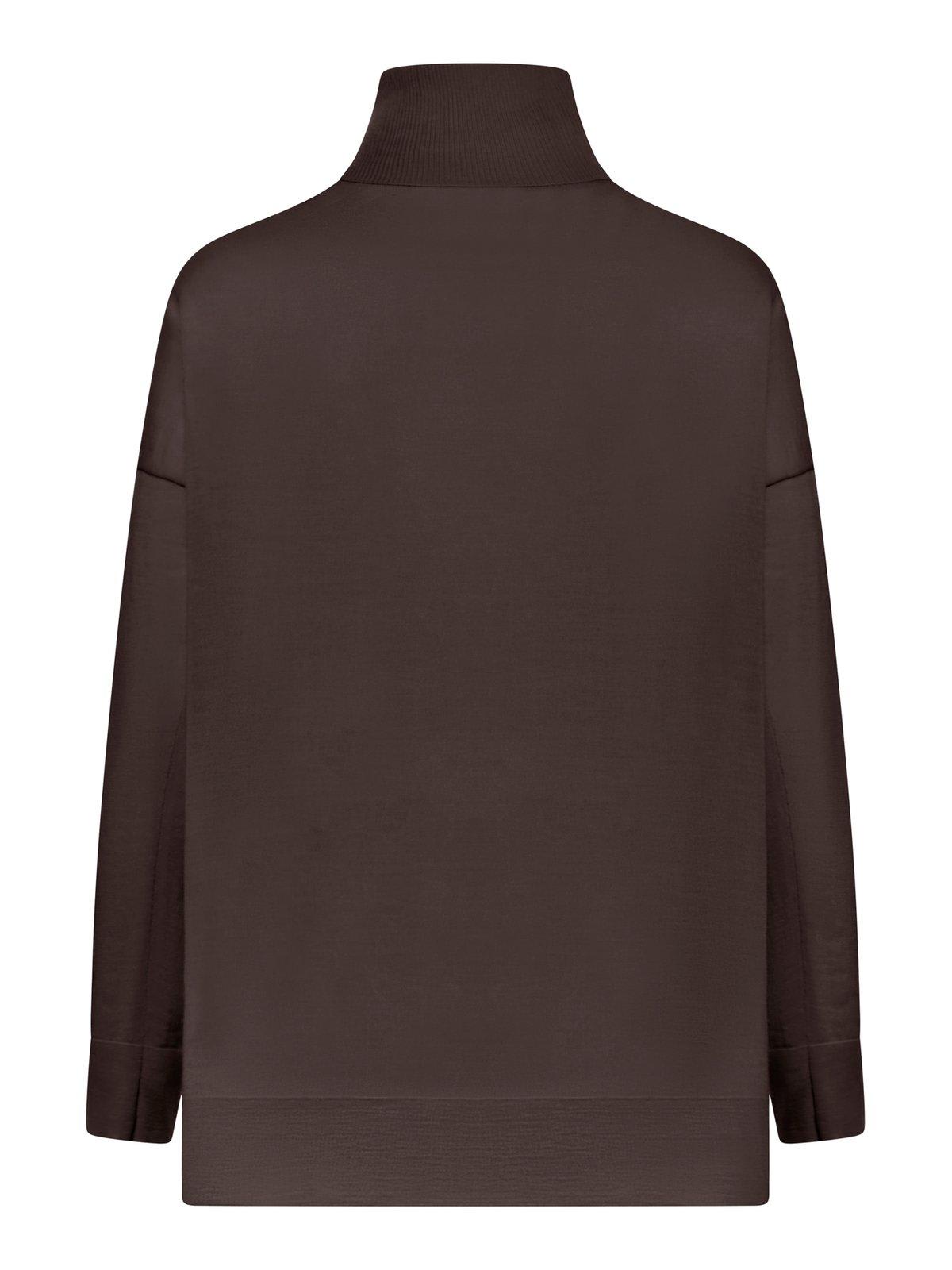 Shop Roberto Collina Turtleneck Knit Sweater In Moro