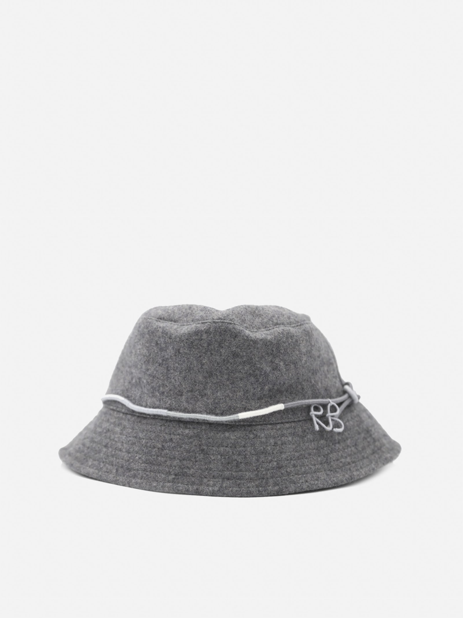 Ruslan Baginskiy Bucket Hat In Wool Blend With Monogram Detail