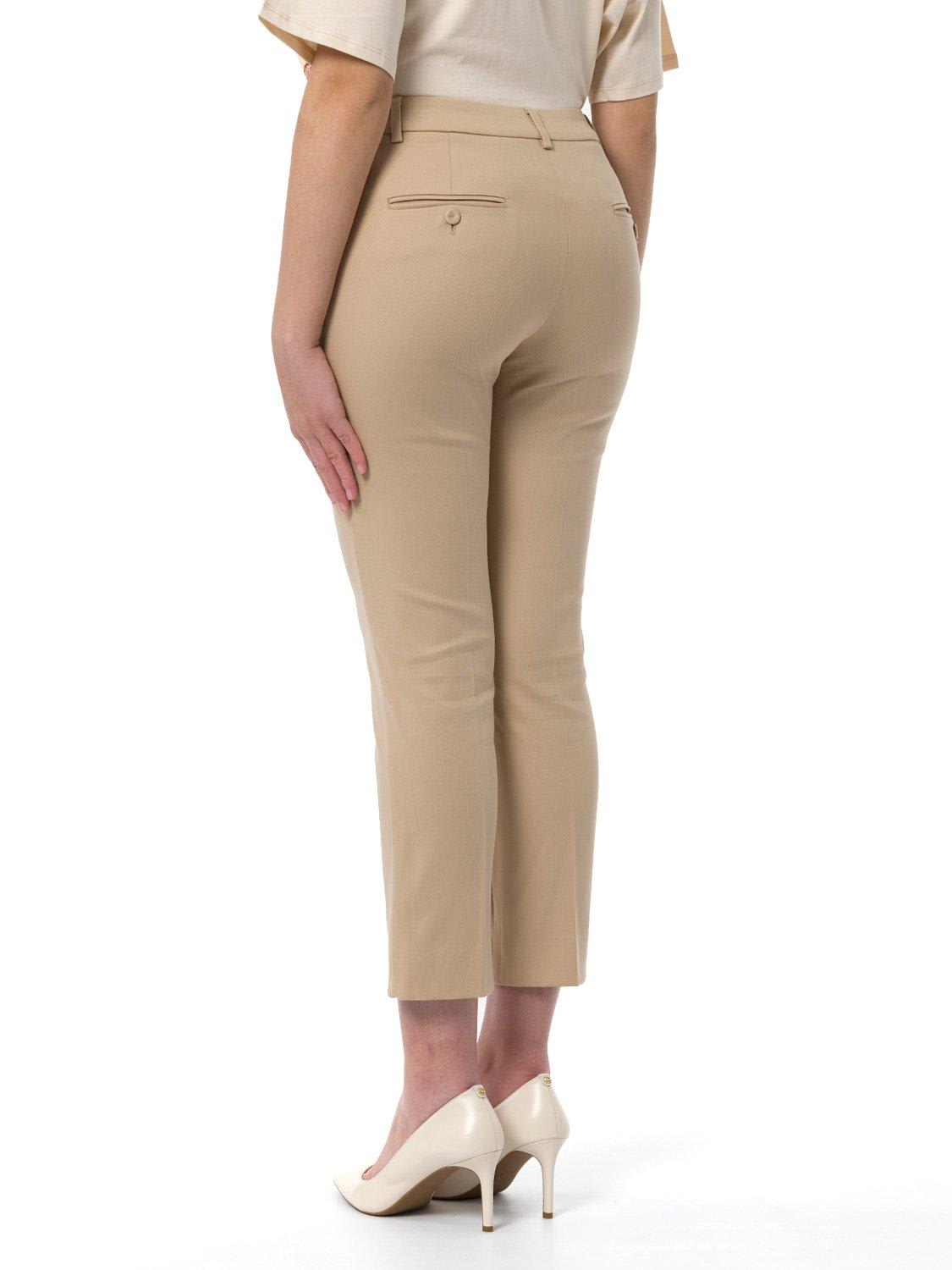 Shop Weekend Max Mara Straight Leg Cropped Trousers In Sand