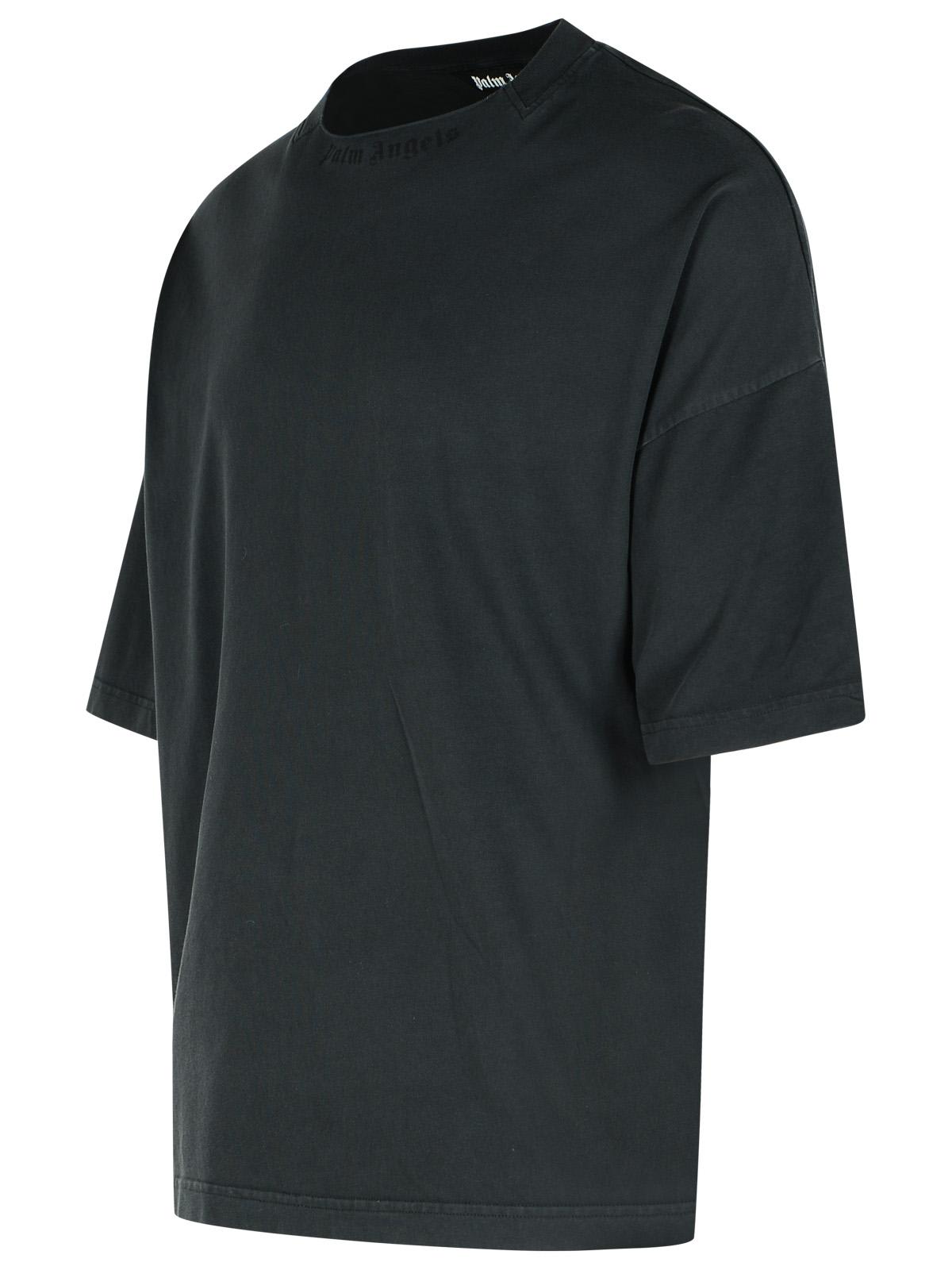 Palm Angels Logo-tag Round-neck T-shirt In Black