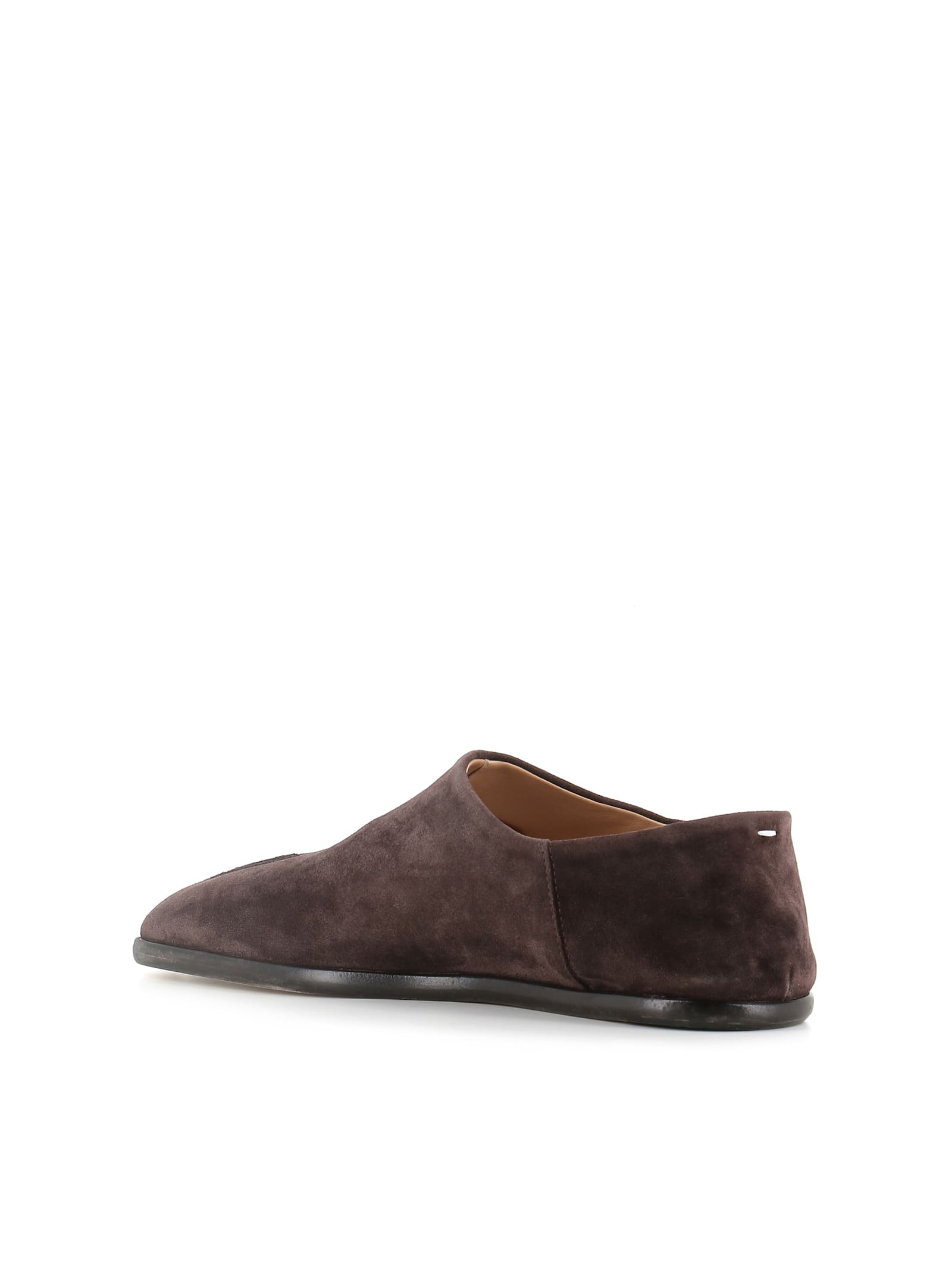 Maison Margiela Tabi Split-toe Suede Loafers In Brown