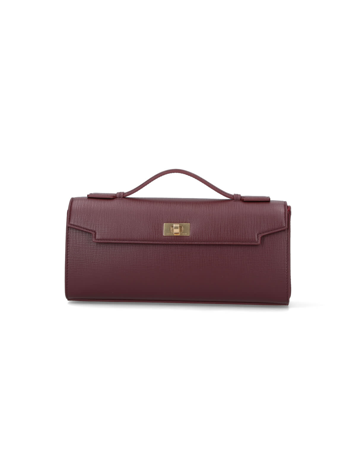 Anya Hindmarch Structured Brown Handbag With Clean Lines In Burgundy