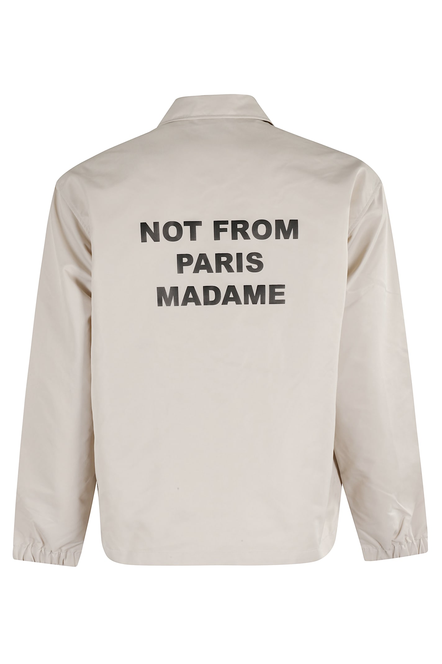 Drôle De Monsieur Beige Slogan Jacket In Neutral