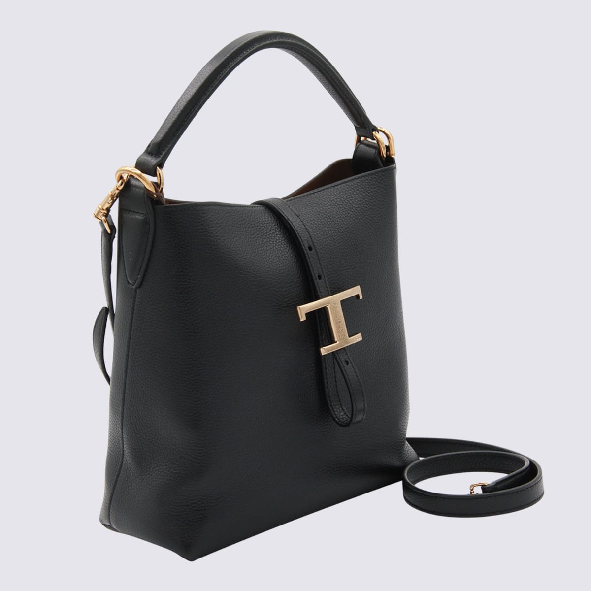 Tod's T-timeless Mini Leather Bucket In Black