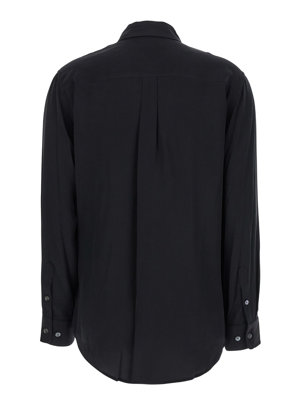 Equipment Patched Chest Pocket Plain Shirt In Black