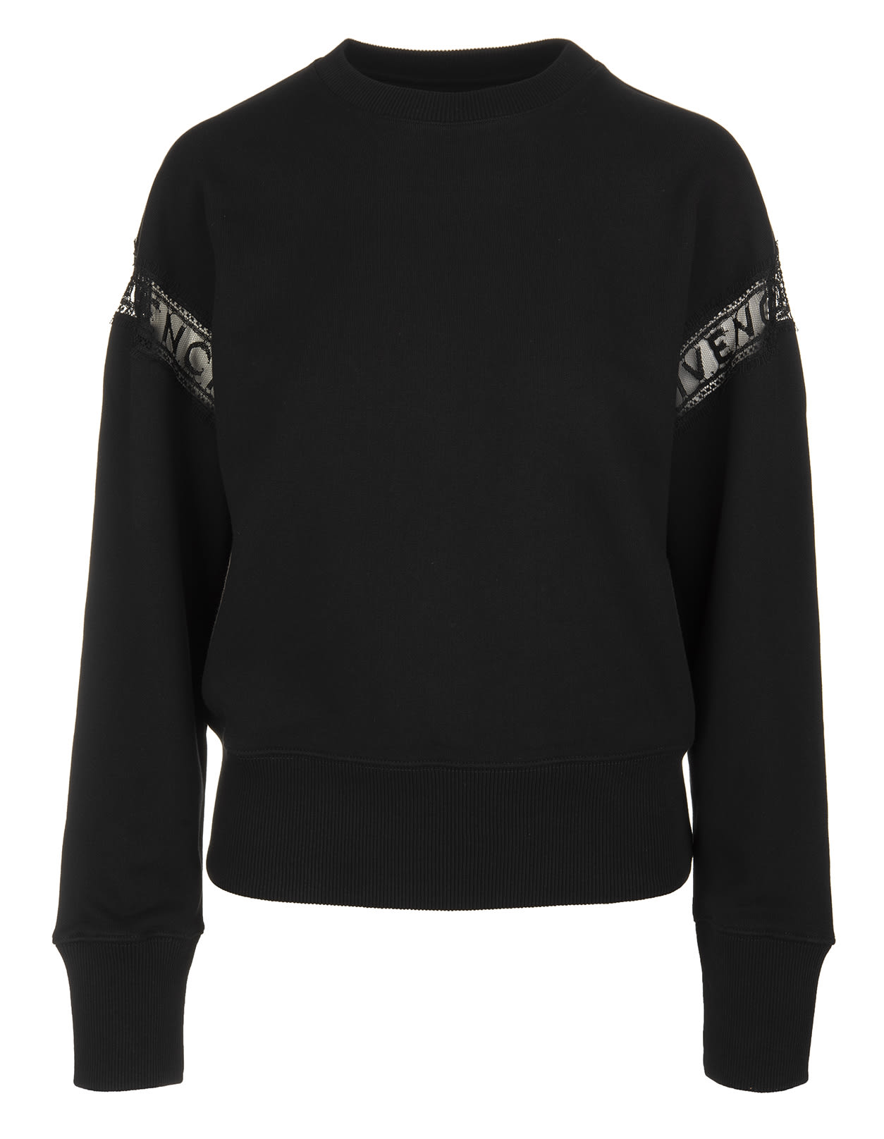 Woman Black Givenchy Sweatshirt With Lace Bands