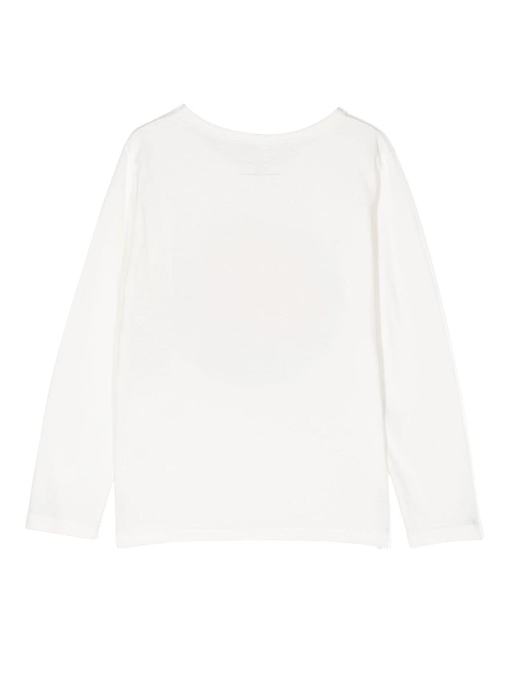 Shop Stella Mccartney T-shirt Bianca In Jersey Di Cotone Bambina In Bianco