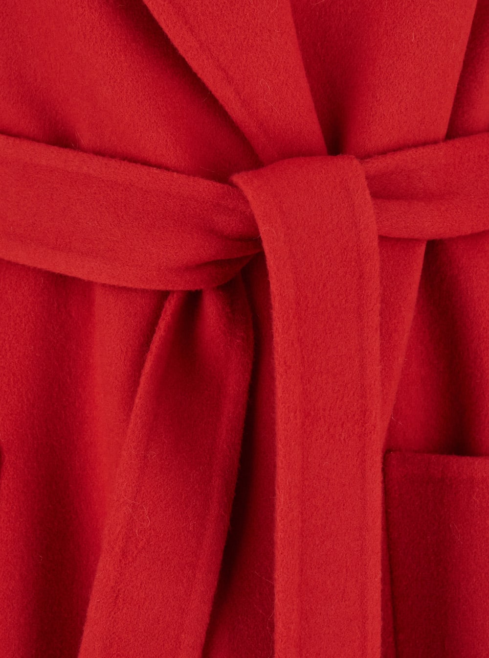 Fabiana Filippi Red Coat With Wide Notched Revers In Virgin Wool Woman In Red