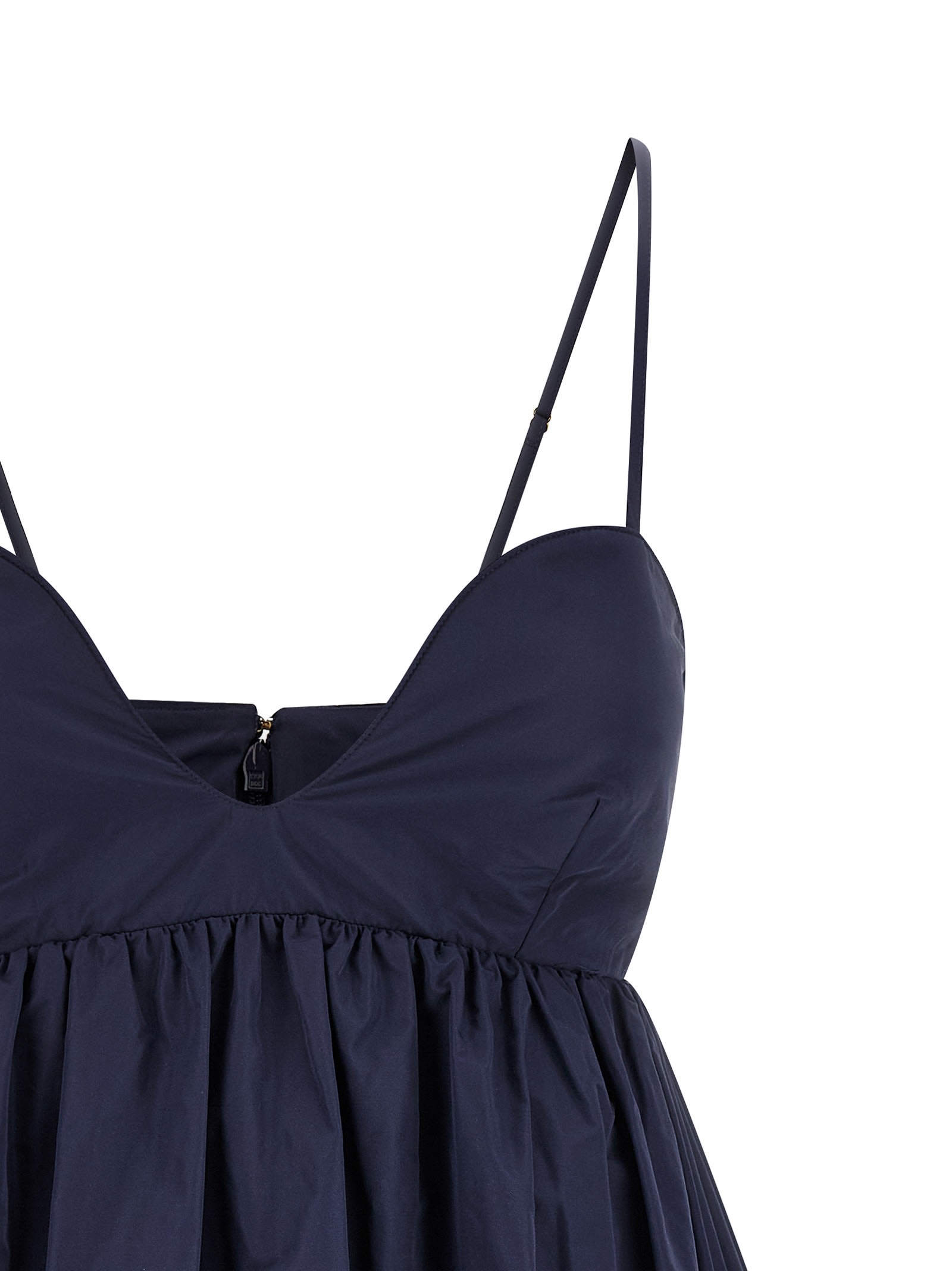 Pinko Sweetheart-neckline Puffball Dress In Blue