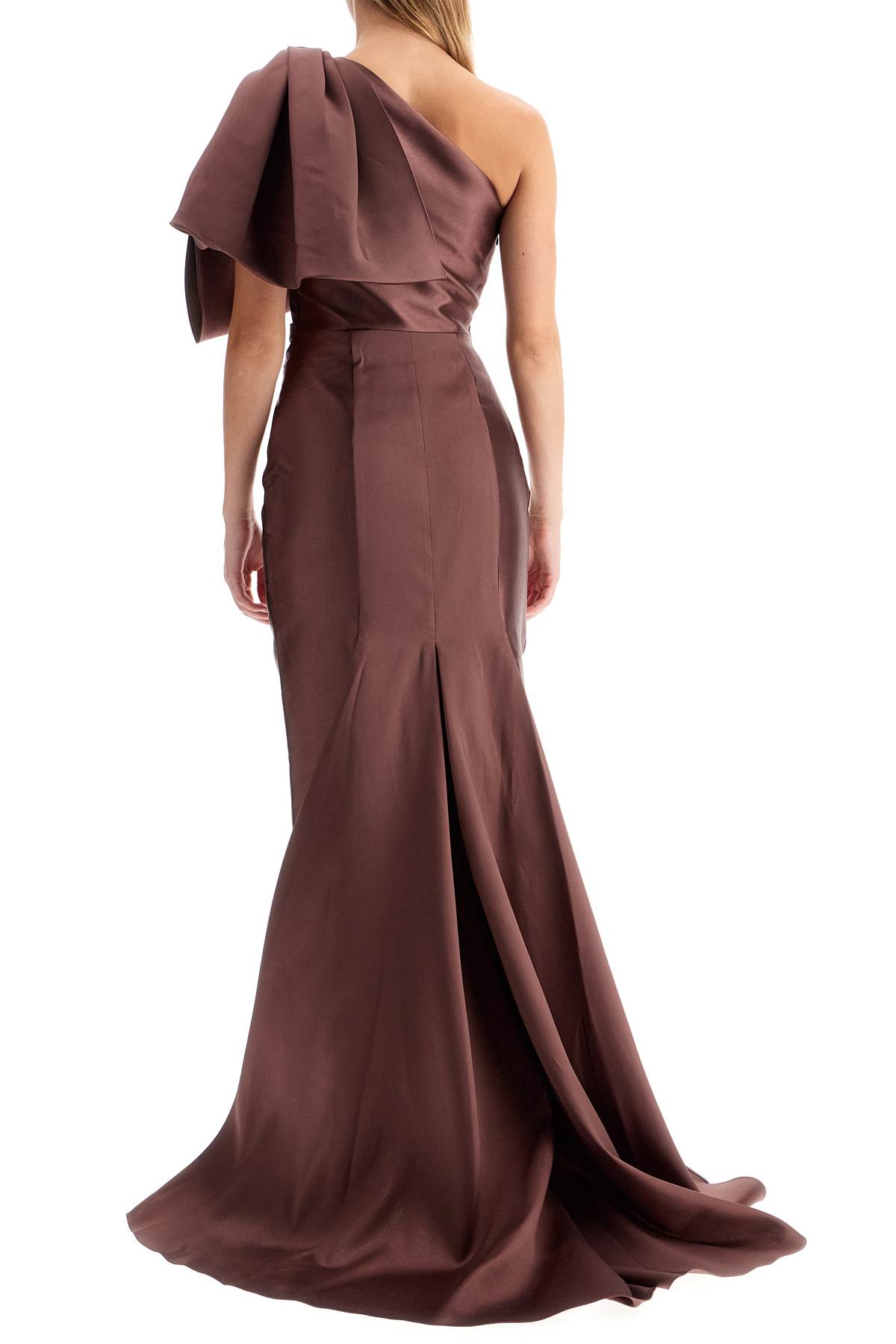 Shop Solace London Priya One-shoulder In Mocha (brown)