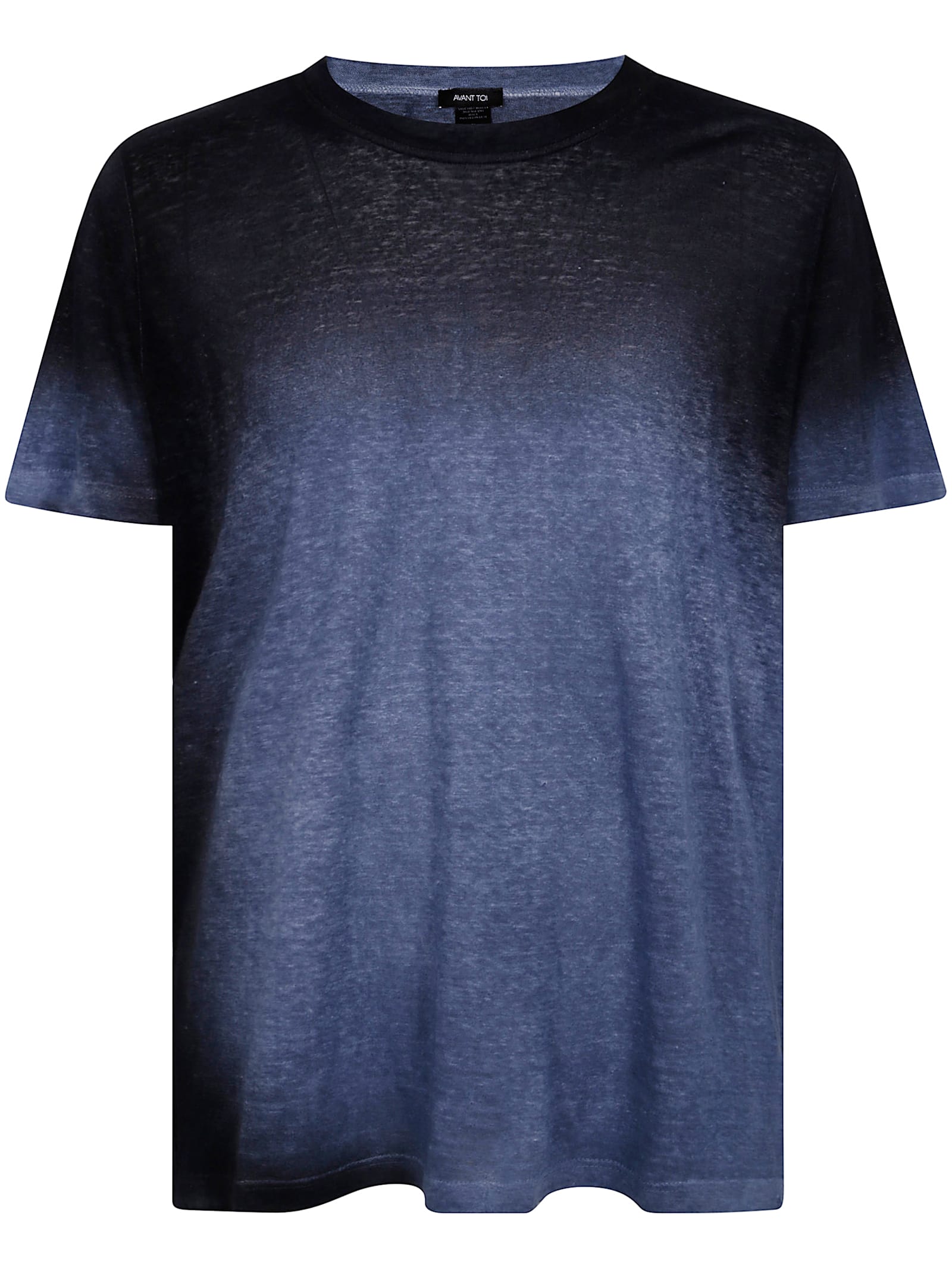 Hand Panted Linen Jersey T-shirt With Short Sleeves