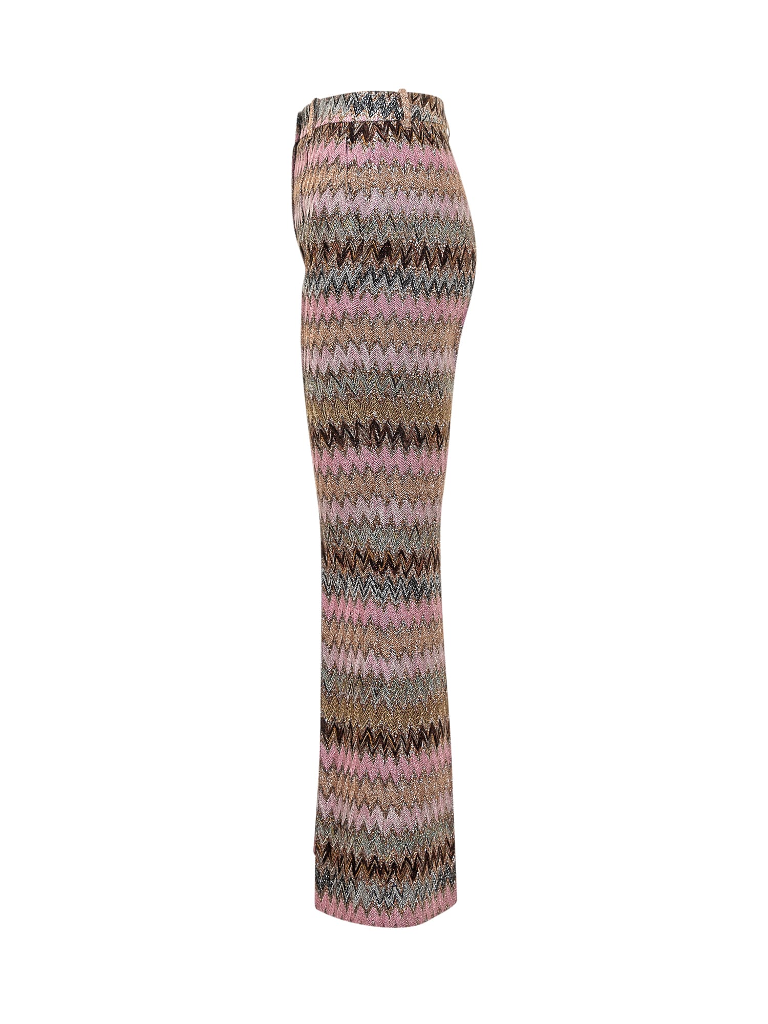 Shop Missoni Trousers With Zig Zag Pattern In L Multi