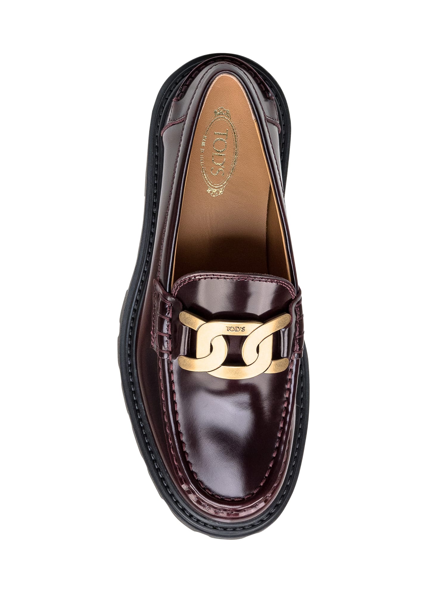 Shop Tod's T Timeless Leather Loafer In Mosto