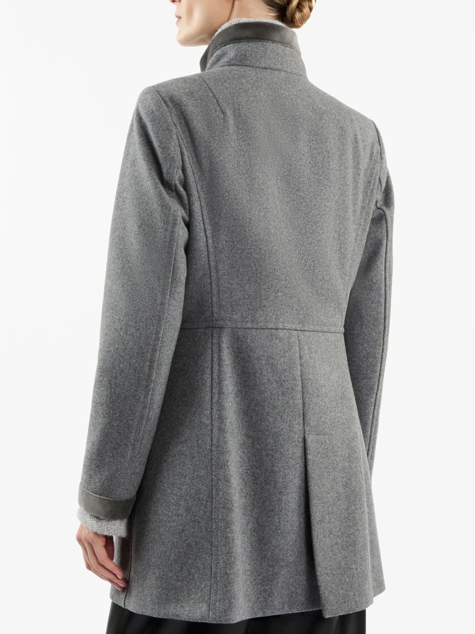 Shop Fay Virgin Coat In Grey In Soft Wool Blend Fabric In Anthracite