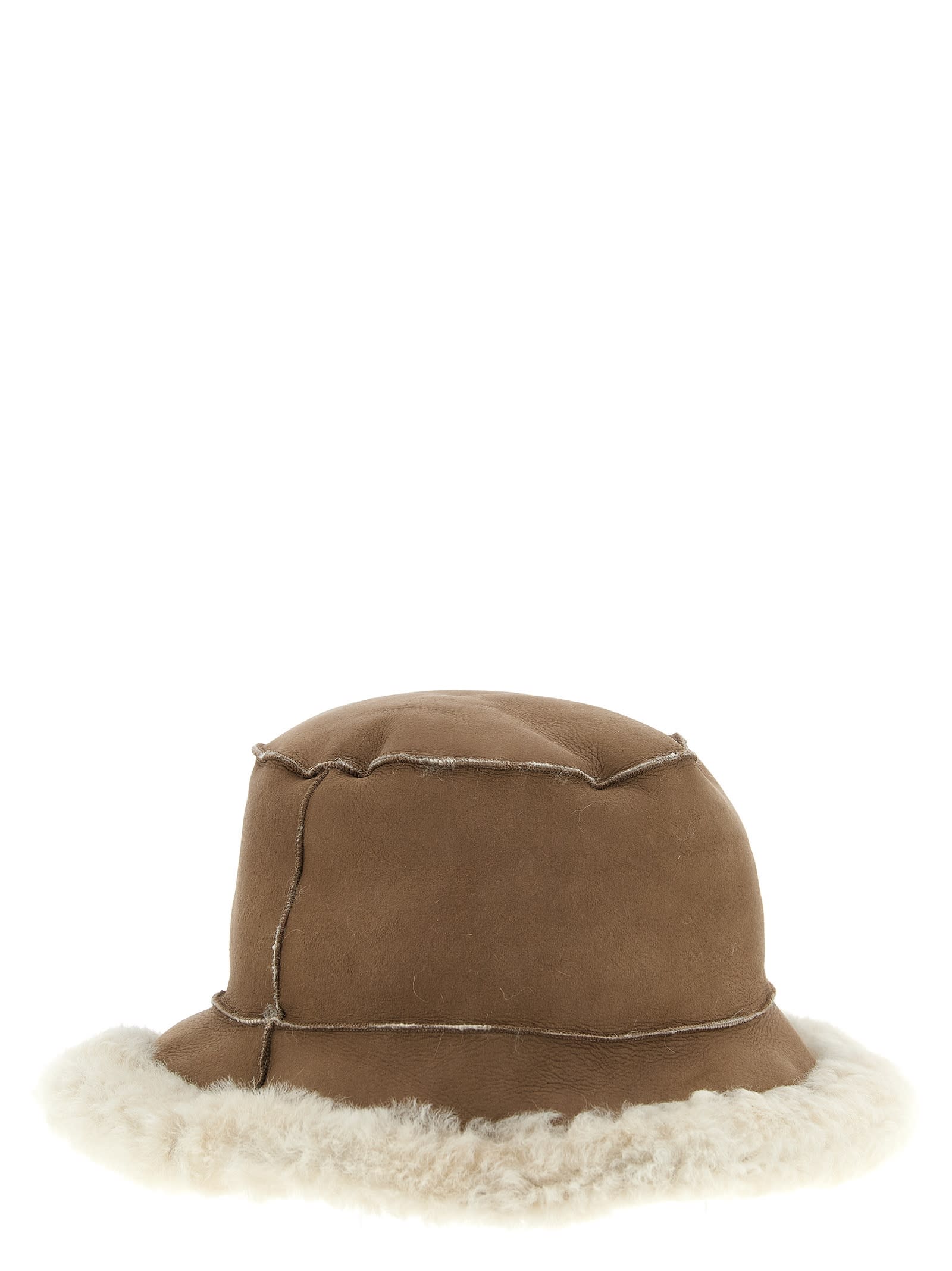 Brunello Cucinelli Fuzzy Bucket Hat In Brown